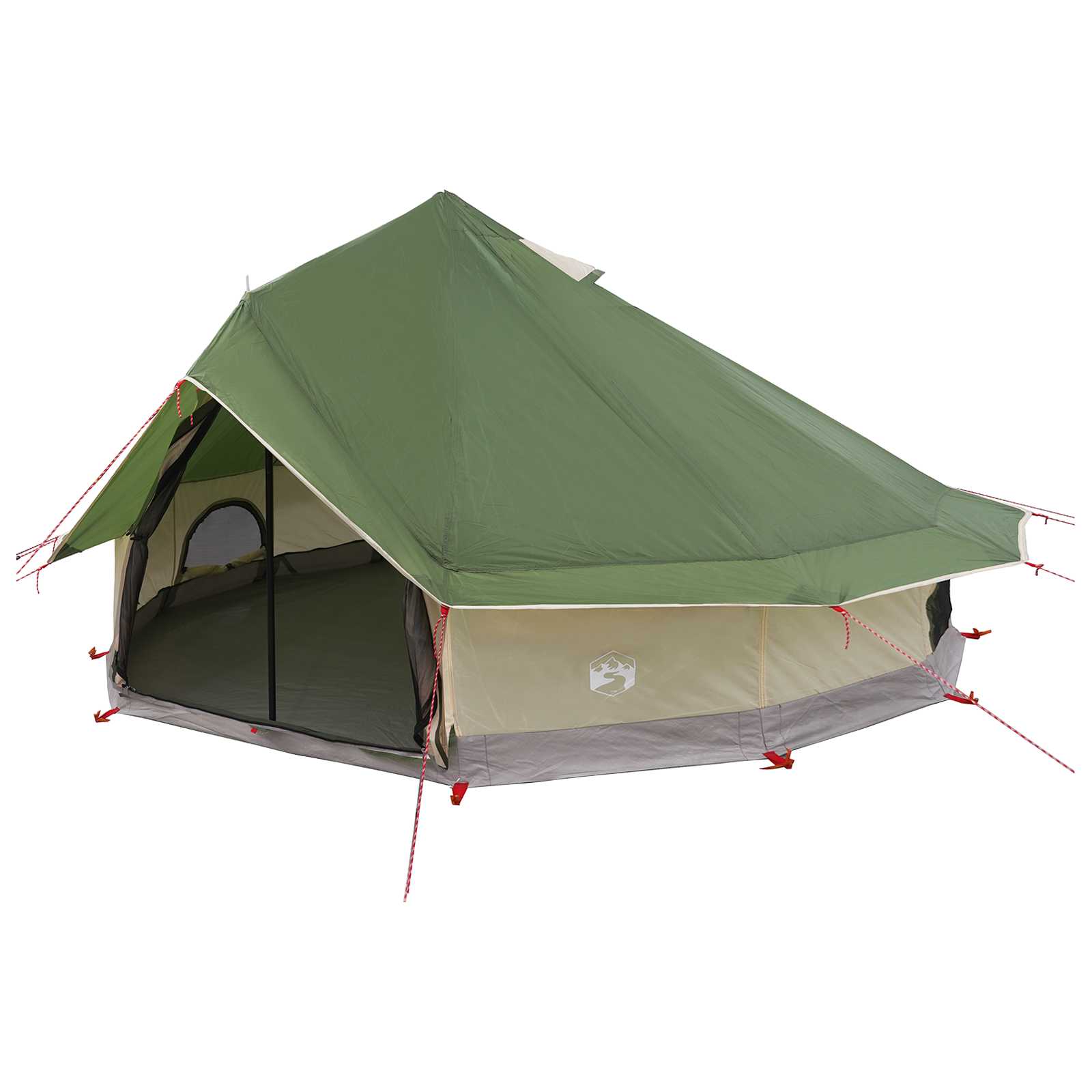 Tipi palapinė Žalia 700 x 700 x 395 cm Poliesteris ir plienas