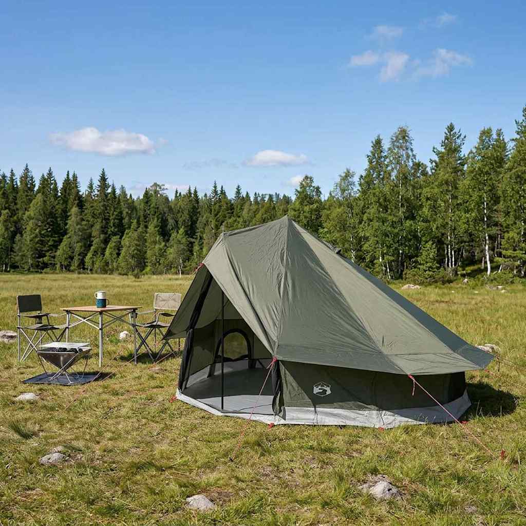 Tipi palapinė su stogu Armijos Žalia 700 x 700 x 395 cm