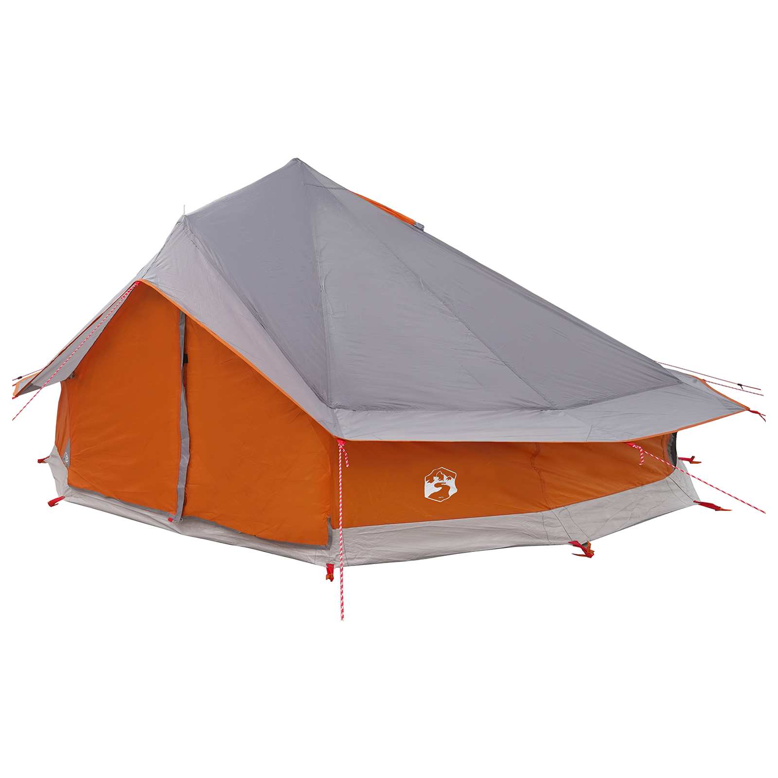Tipi palapinė su stogu Pilka ir oranžinė 800 x 800 x 430 cm