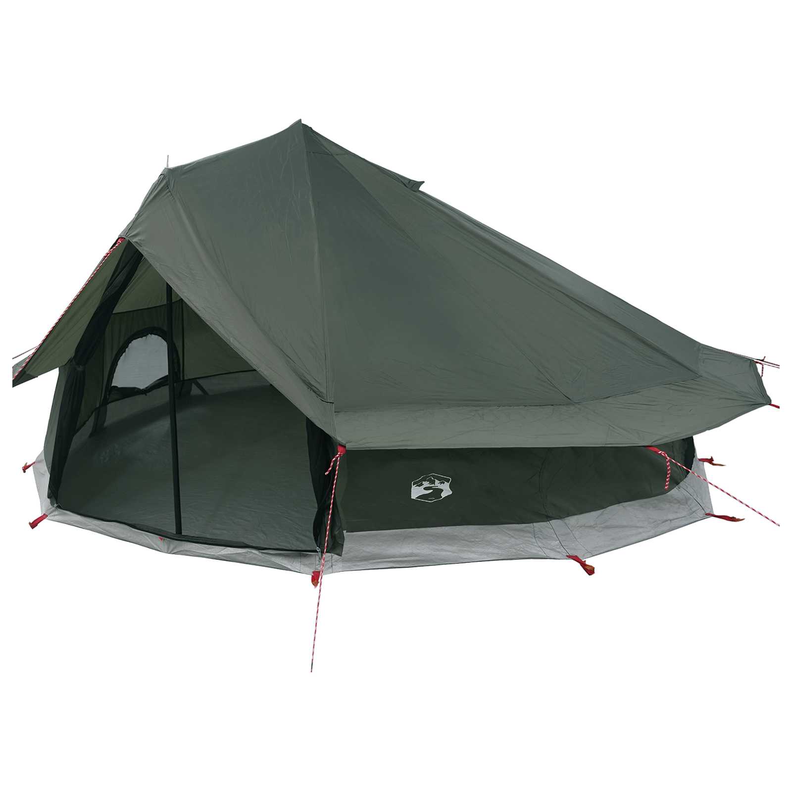 Tipi palapinė su stogu Armijos Žalia 800 x 800 x 430 cm