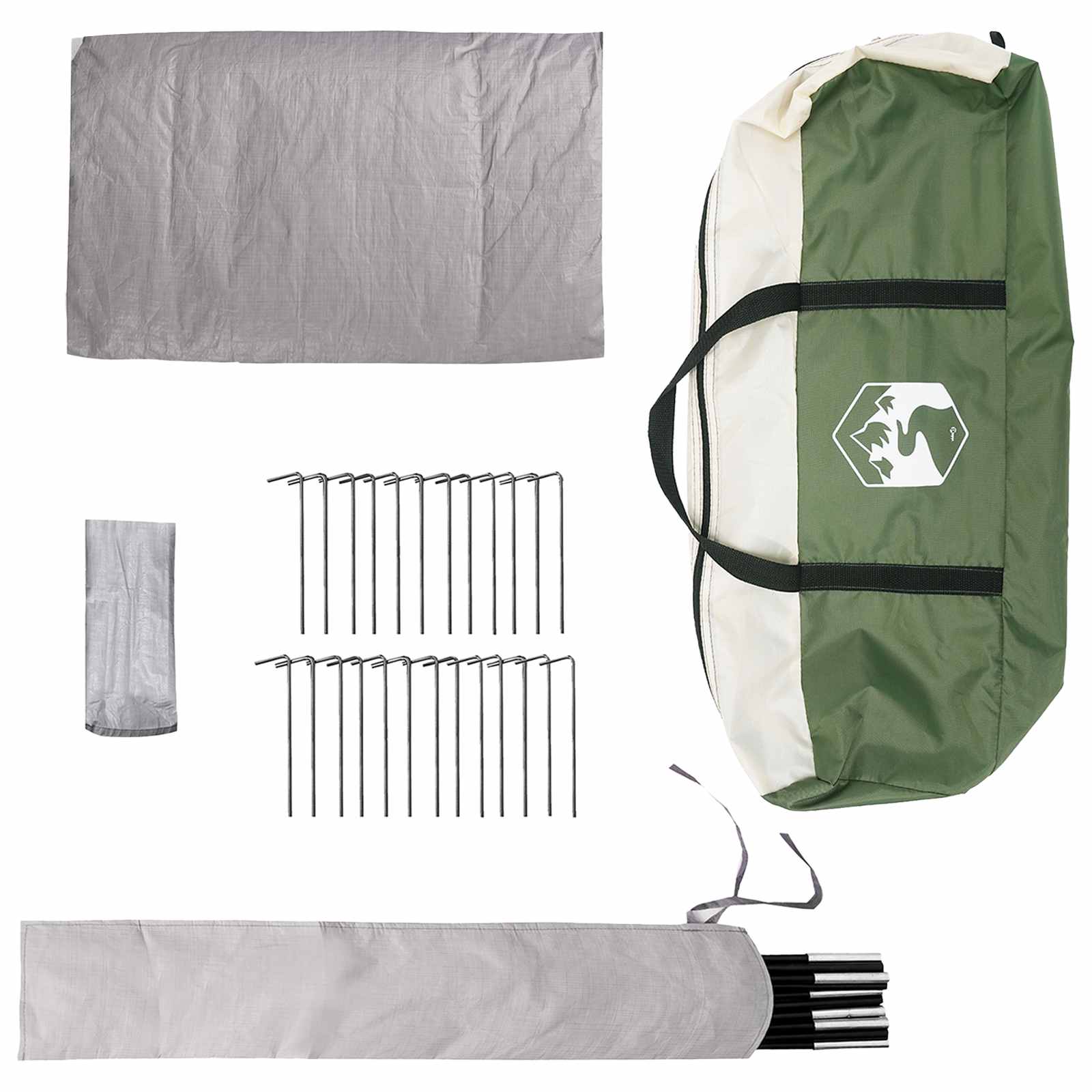 Tipi palapinė Žalia 250 x 250 cm Poliesteris ir plienas