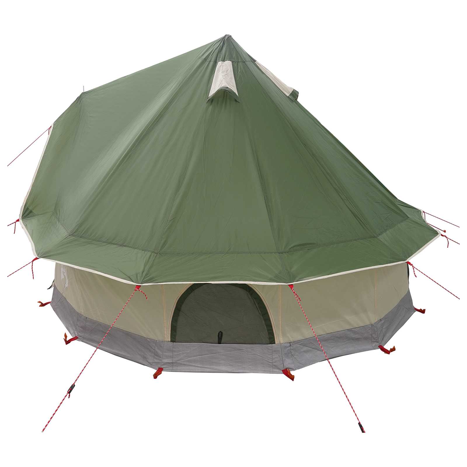 Tipi palapinė Žalia 250 x 250 cm Poliesteris ir plienas