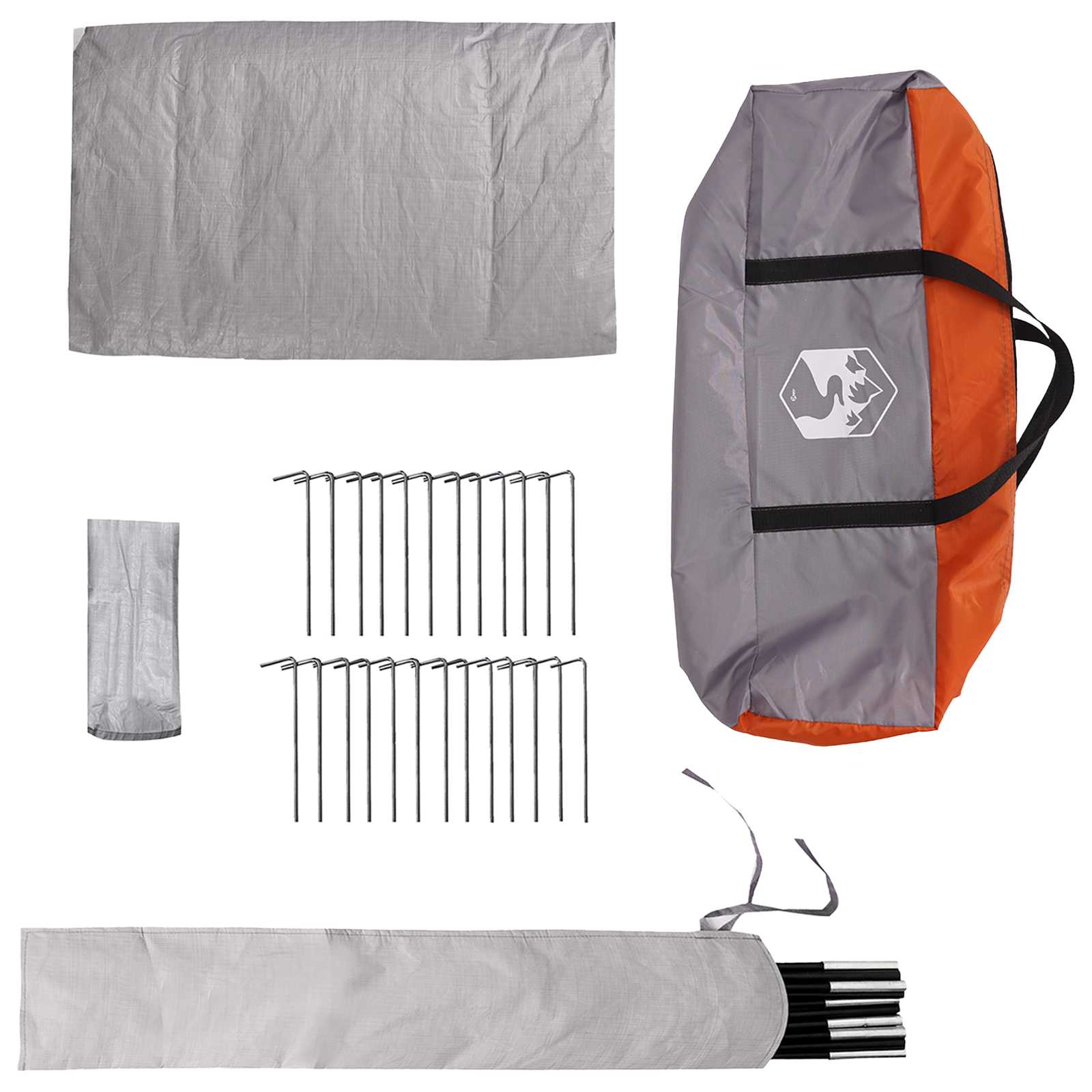 Tipi palapinė su stogu Pilka ir oranžinė 250 x 250 cm