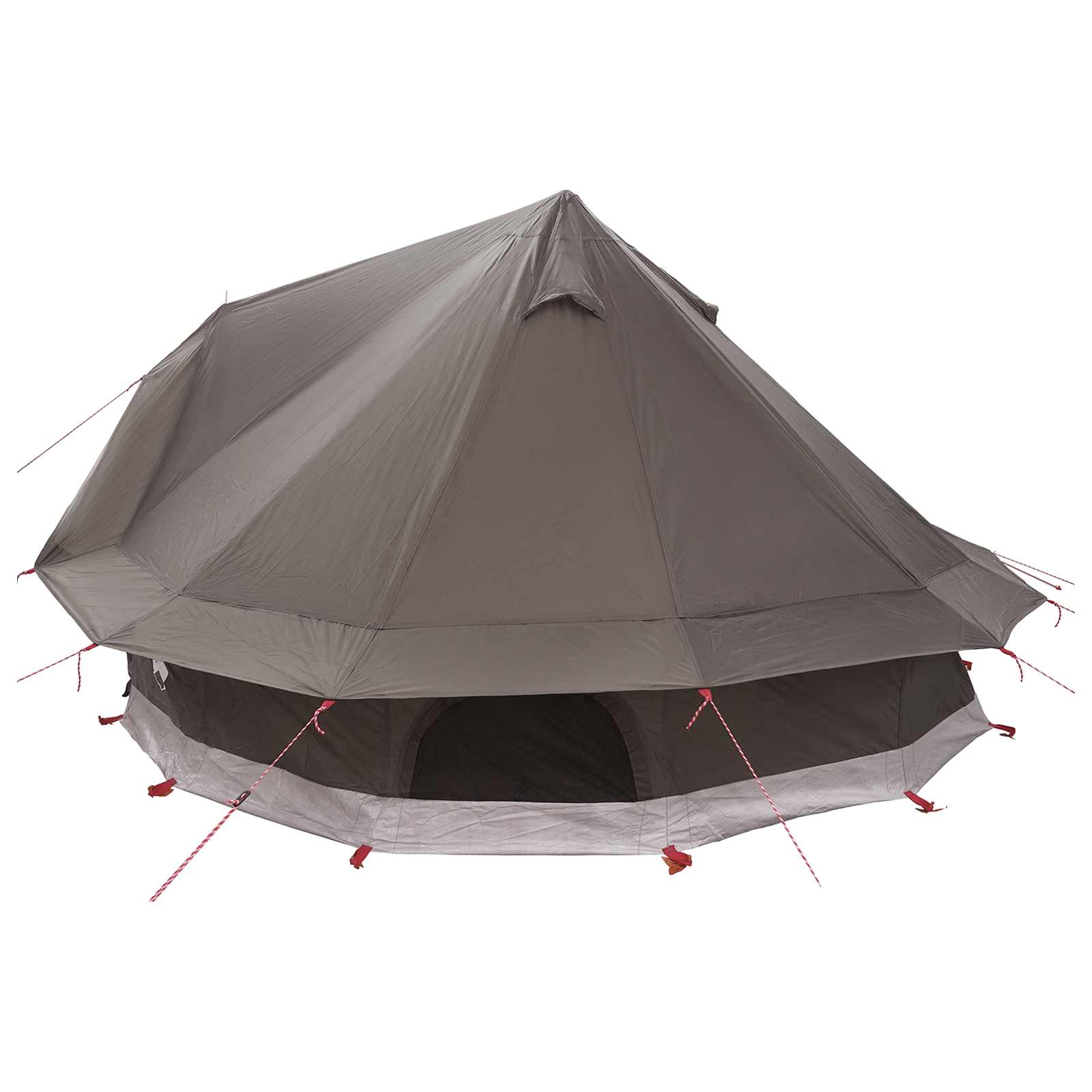 Tipi palapinė su stogu Ruda Pilka 700 x 700 x 395 cm