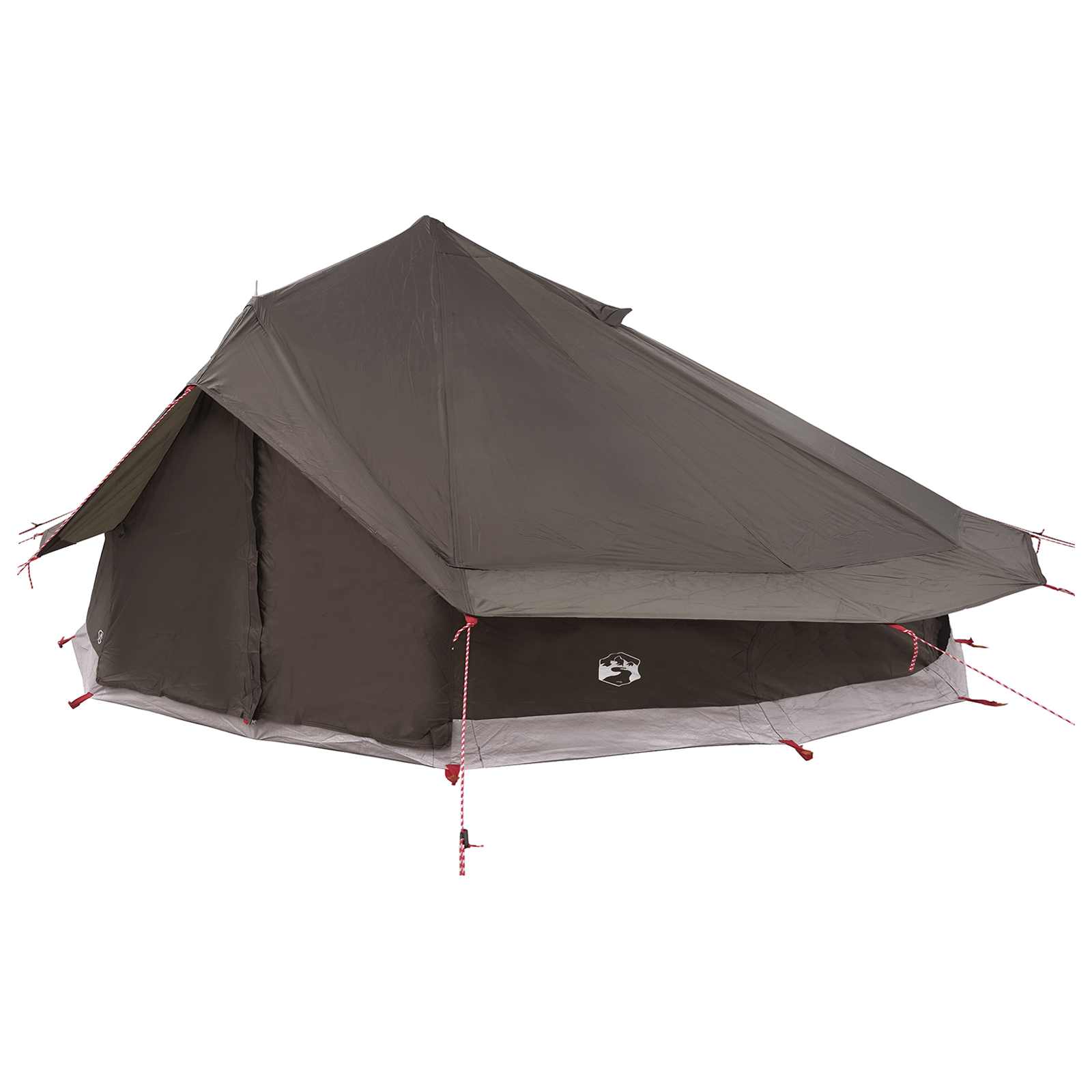 Tipi palapinė su stogu Ruda Pilka 800 x 800 x 430 cm