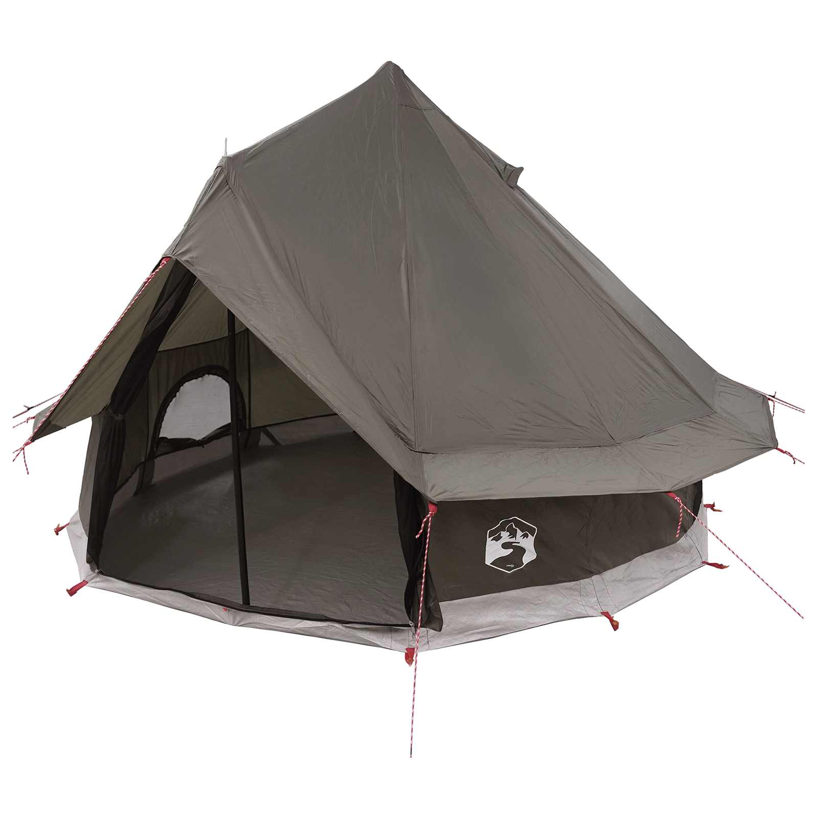 Tipi palapinė Ruda Pilka 250 x 250 cm Poliesteris ir plienas