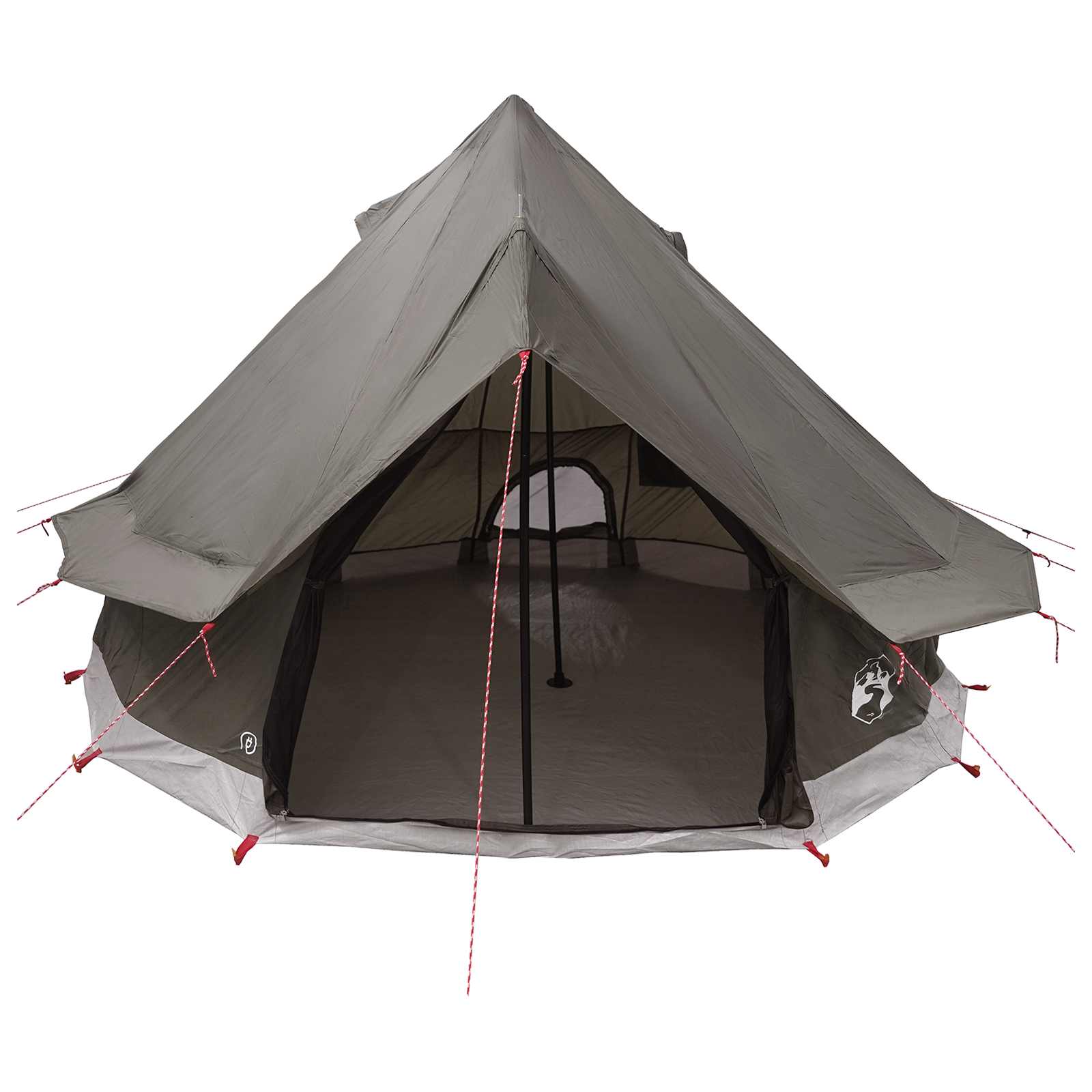 Tipi palapinė Ruda Pilka 250 x 250 cm Poliesteris ir plienas