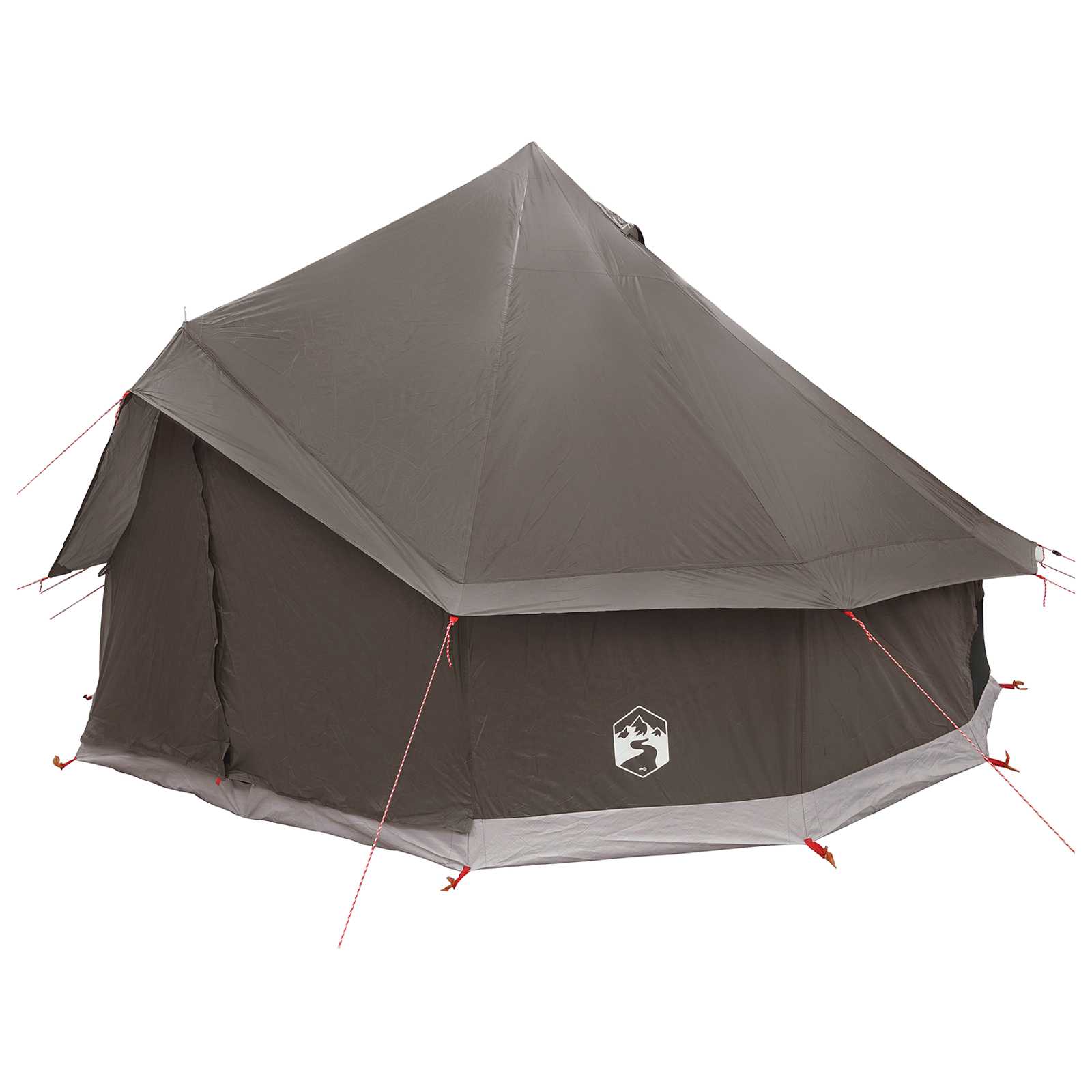 Tipi palapinė su stogu Ruda Pilka 300 x 300 x 200 cm