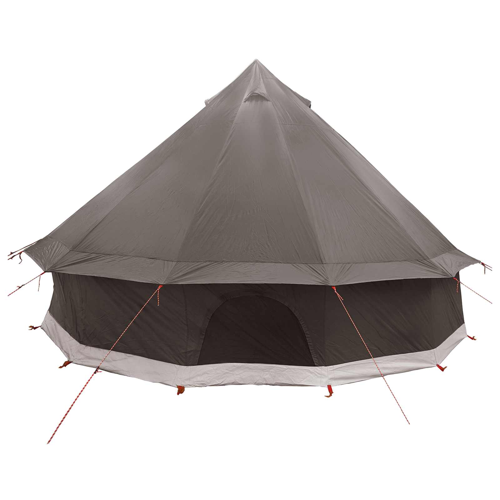 Tipi palapinė su stogu Ruda Pilka 300 x 300 x 200 cm