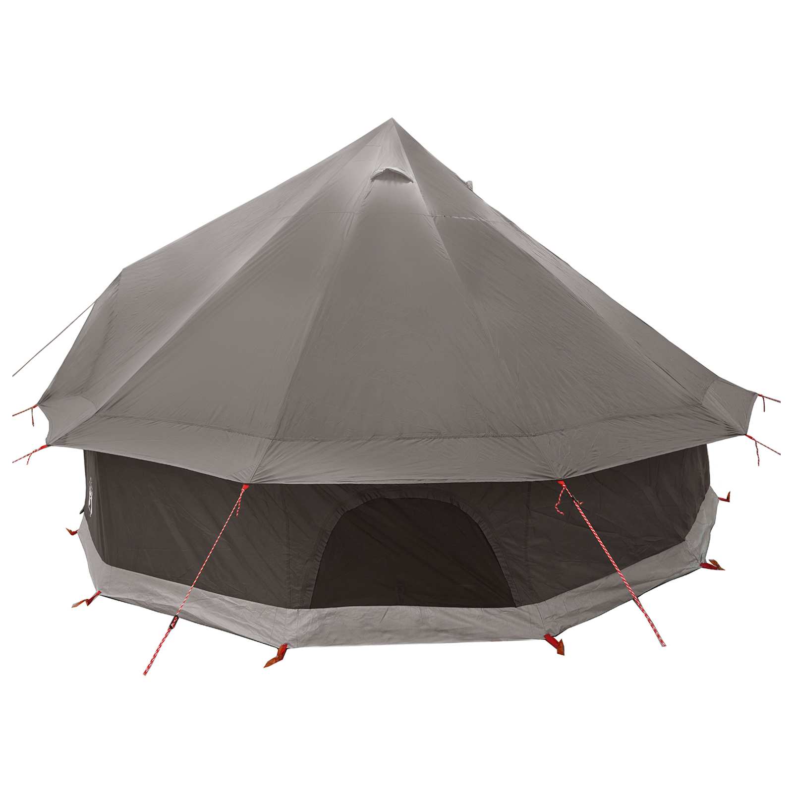 Tipi palapinė su stogu Ruda Pilka 300 x 300 x 200 cm