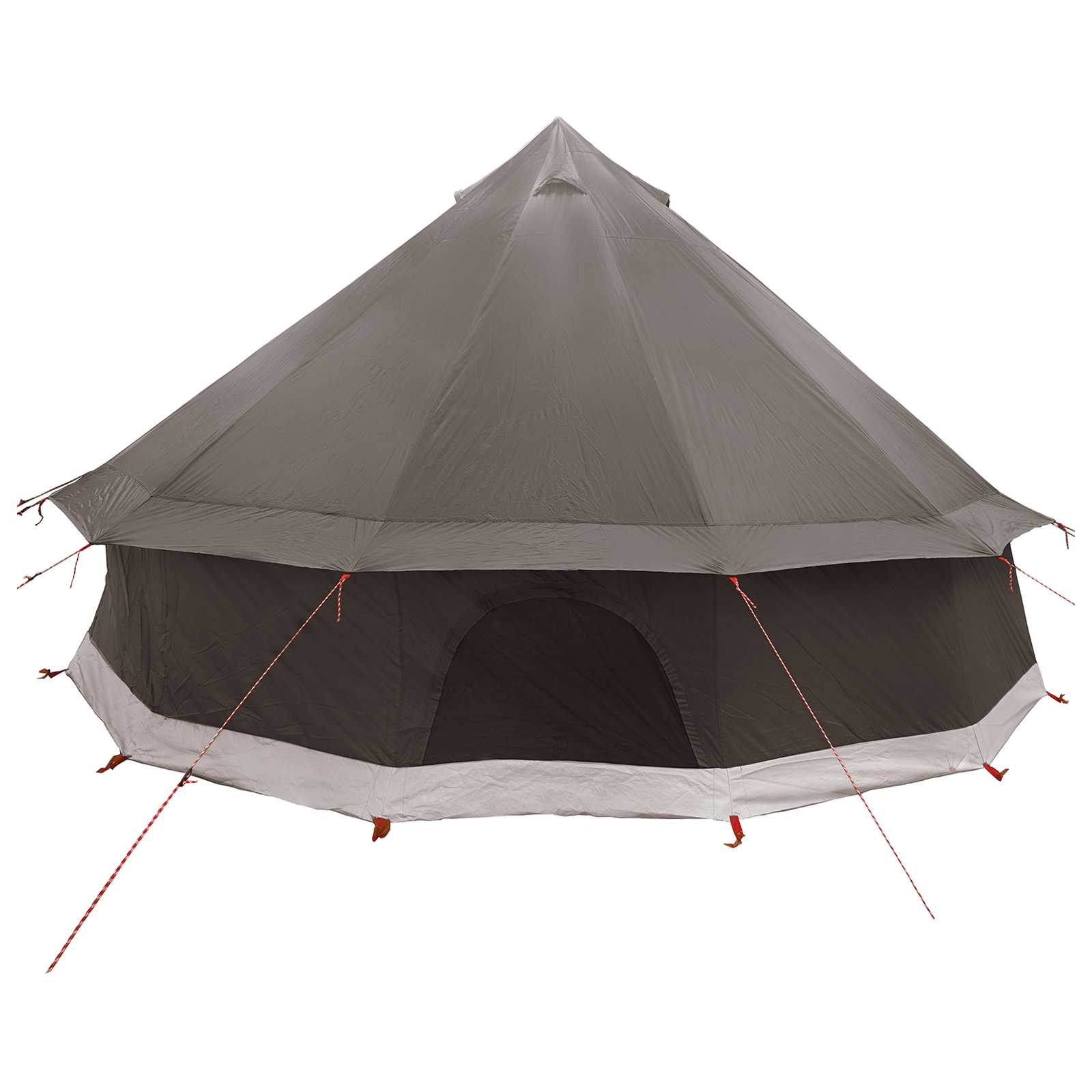 Tipi palapinė su stogu Ruda Pilka 400 x 400 x 250 cm