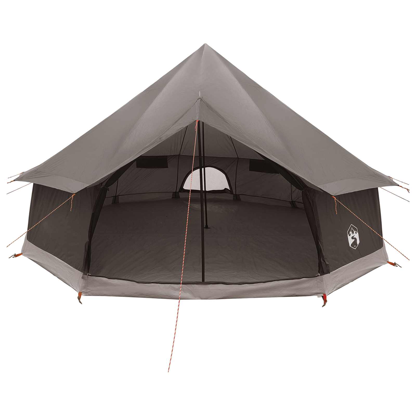 Tipi palapinė su stogu Ruda Pilka 400 x 400 x 250 cm