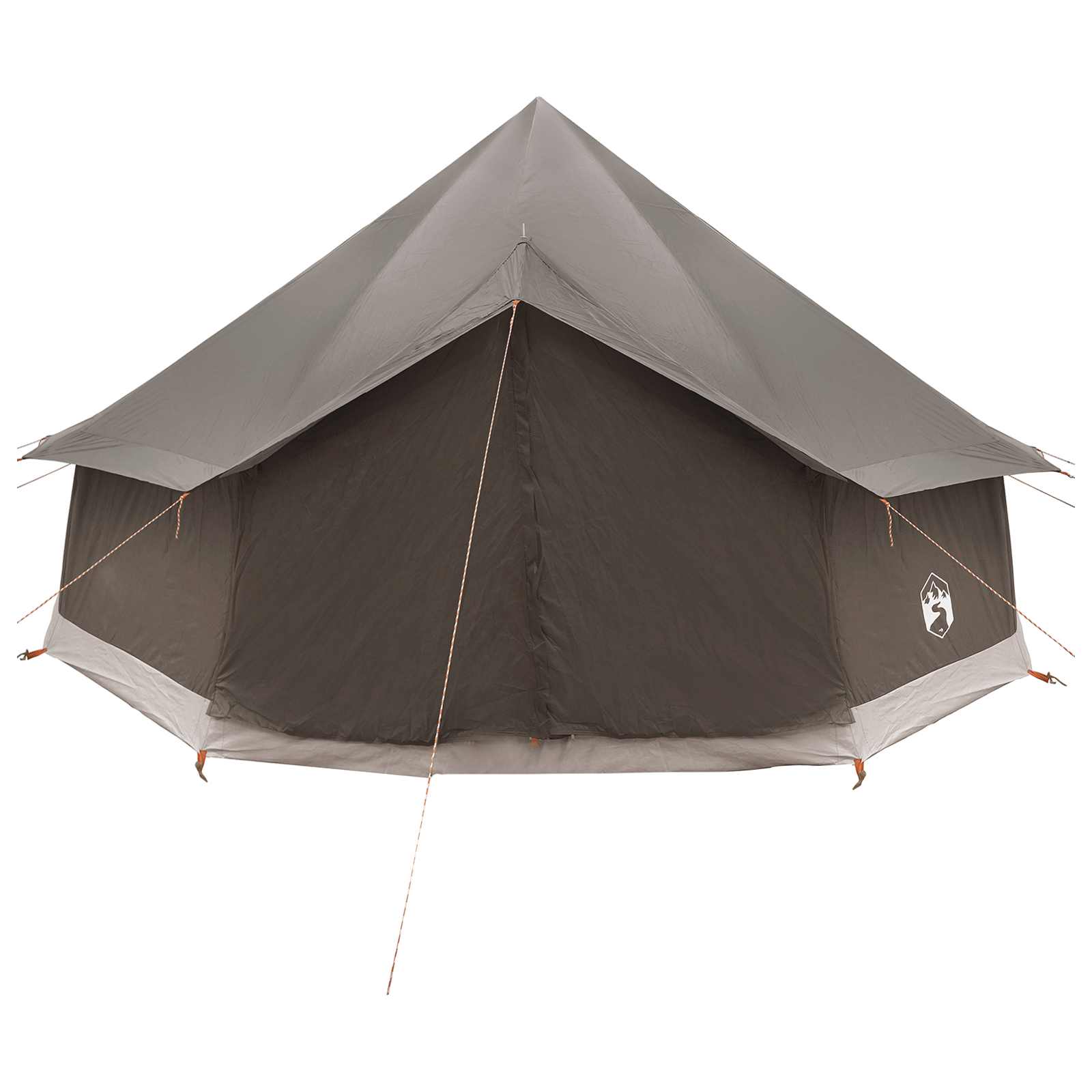 Tipi palapinė su stogu Ruda Pilka 400 x 400 x 250 cm