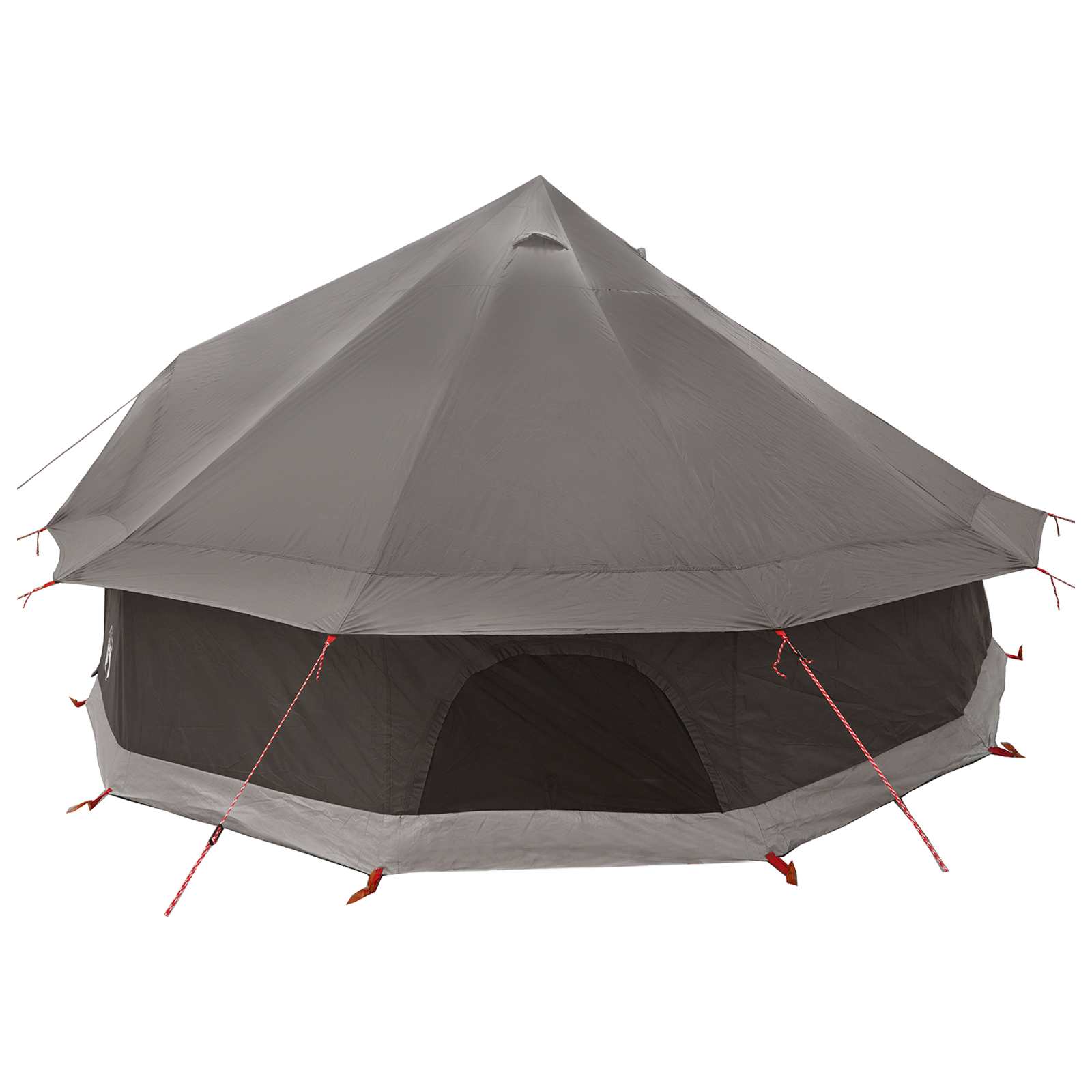 Tipi palapinė su stogu Ruda Pilka 400 x 400 x 250 cm