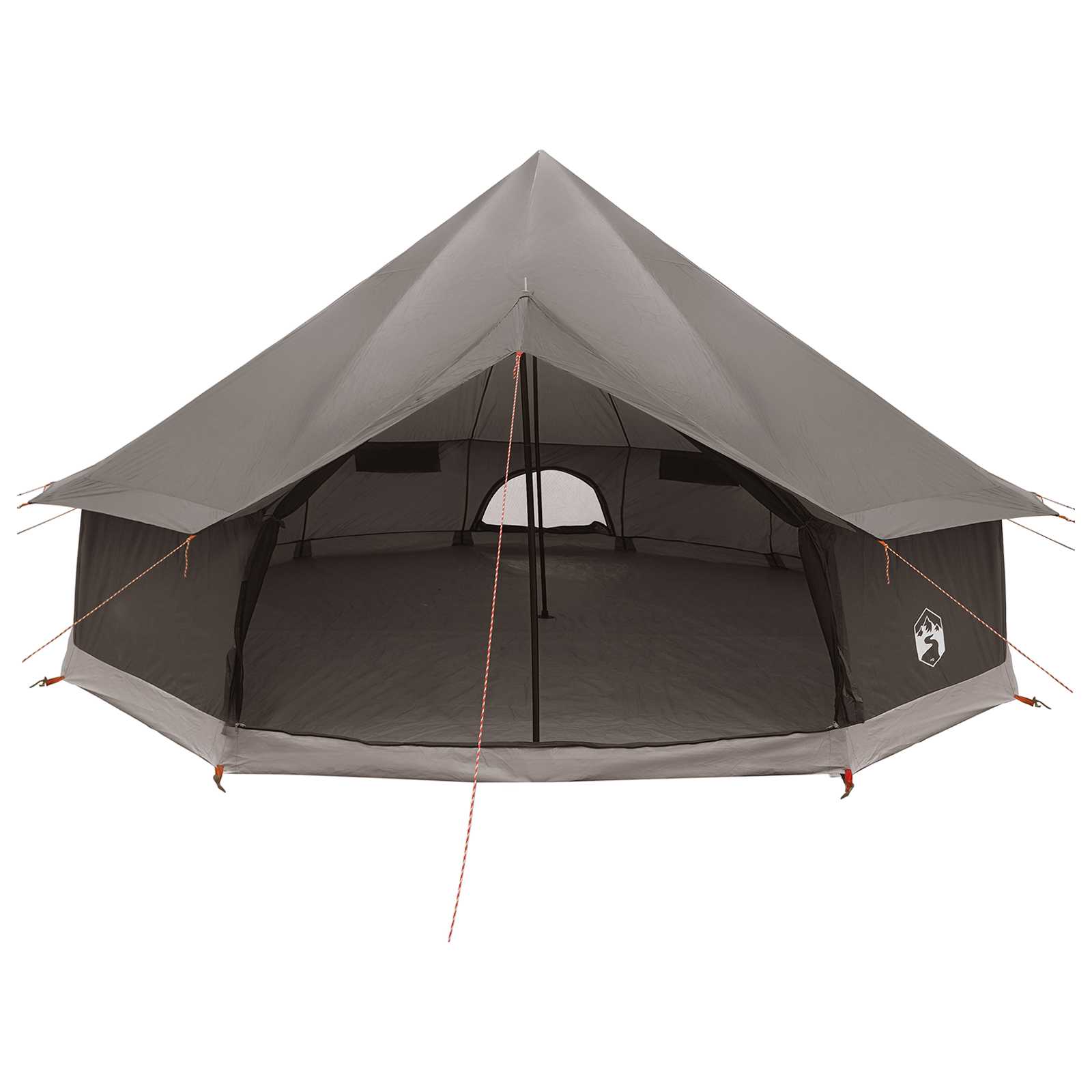Tipi palapinė su stogu Ruda Pilka 600 x 600 x 350 cm
