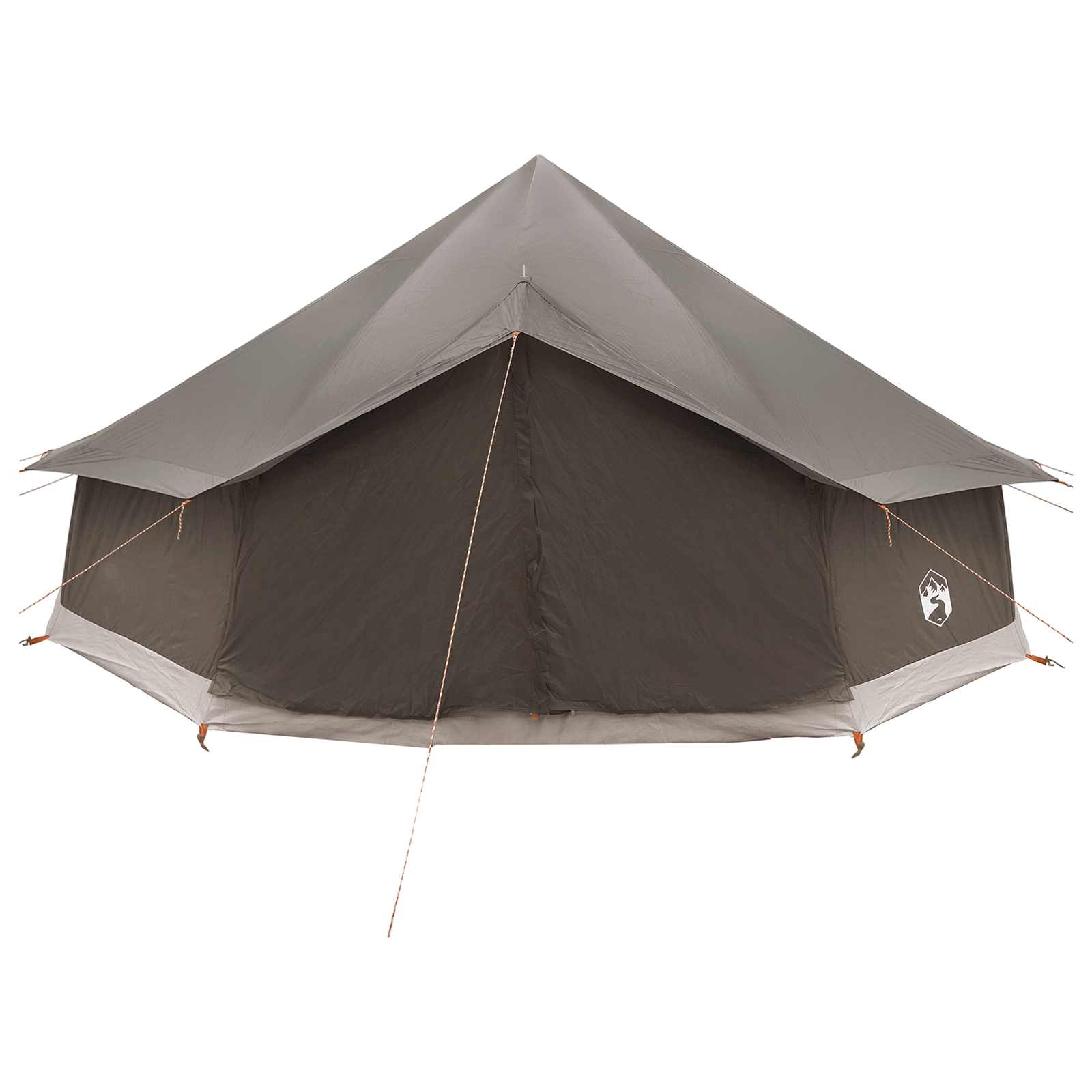 Tipi palapinė su stogu Ruda Pilka 600 x 600 x 350 cm
