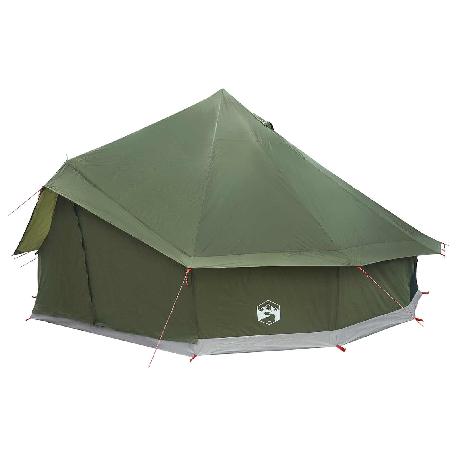 Tipi palapinė su stogu Alyvuogių žalia 500 x 500 x 300 cm