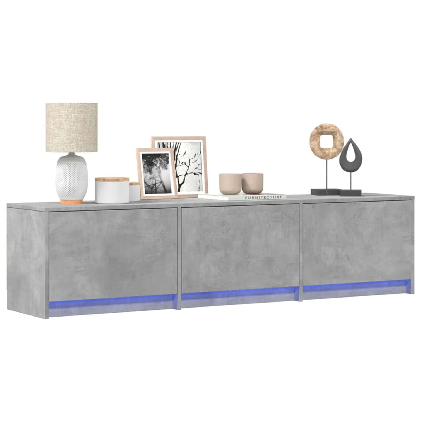 TV Cabinet Concrete 165 x 34 x 40 cm Engineered Wood