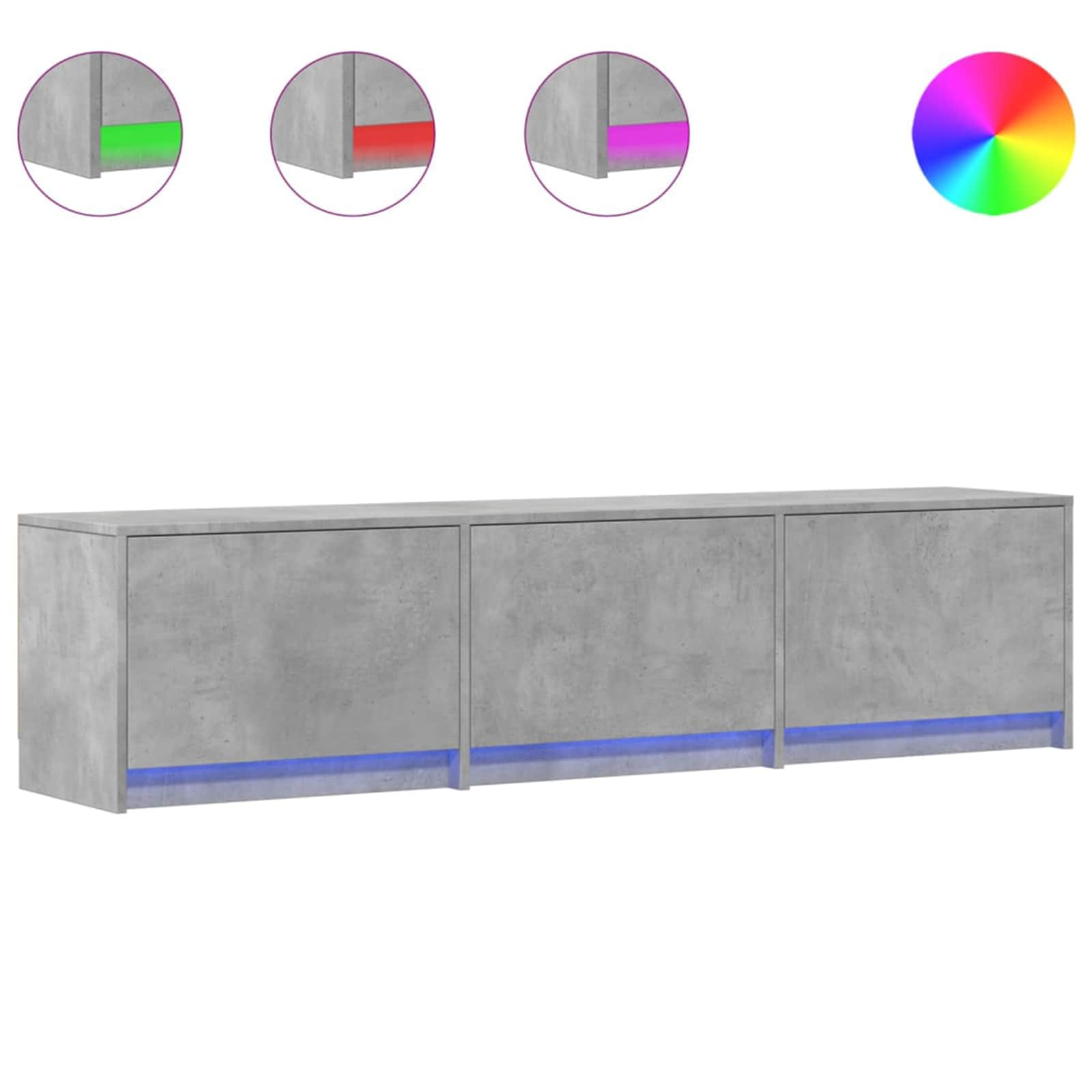 TV Cabinet Concrete 165 x 34 x 40 cm Engineered Wood