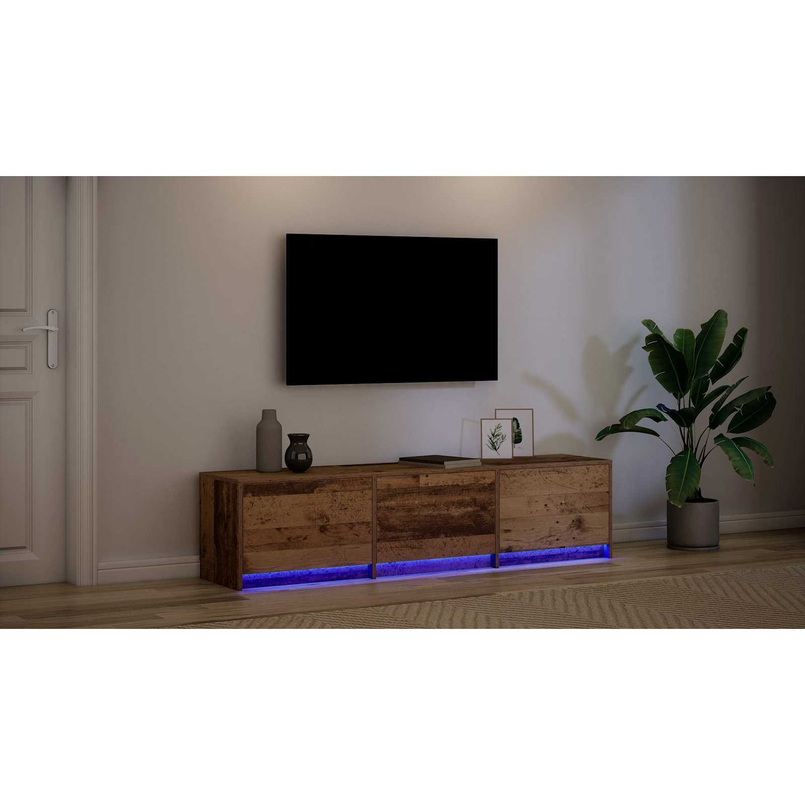 LED TV Cabinet Old Wood 165 x 34 x 40 cm