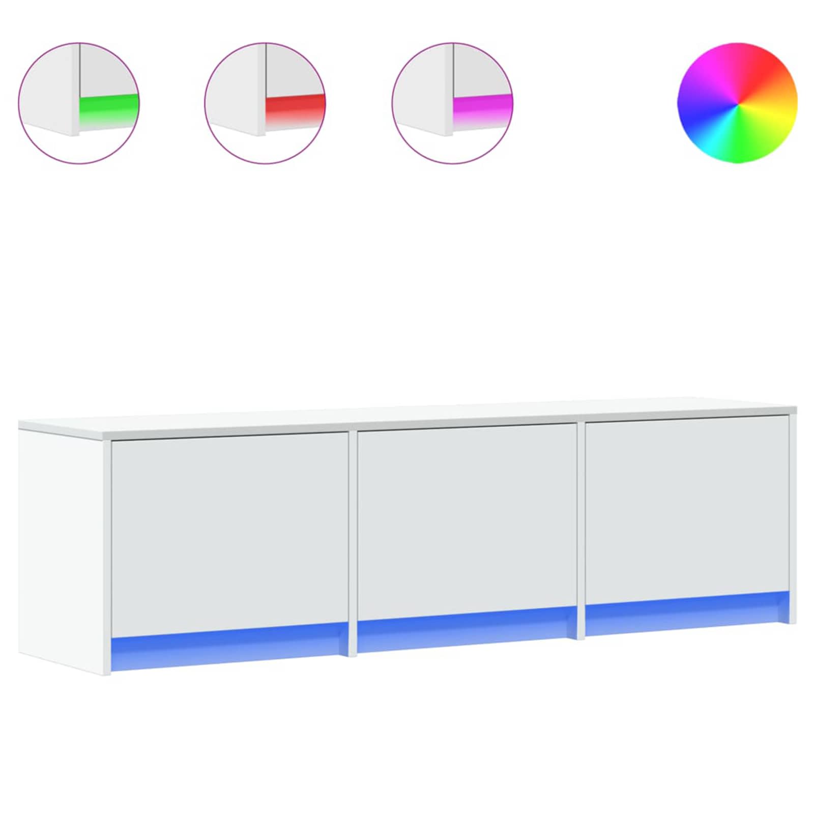 TV Cabinet White 140x34x40 cm Engineered Wood