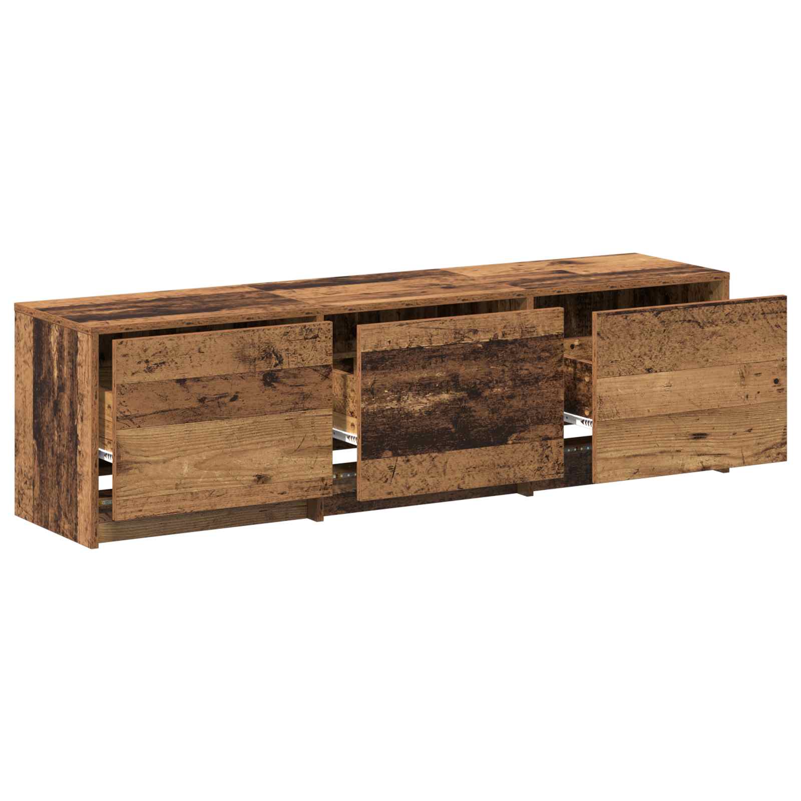 TV Cabinet with LED Old Wood 140 x 34 x 40 cm