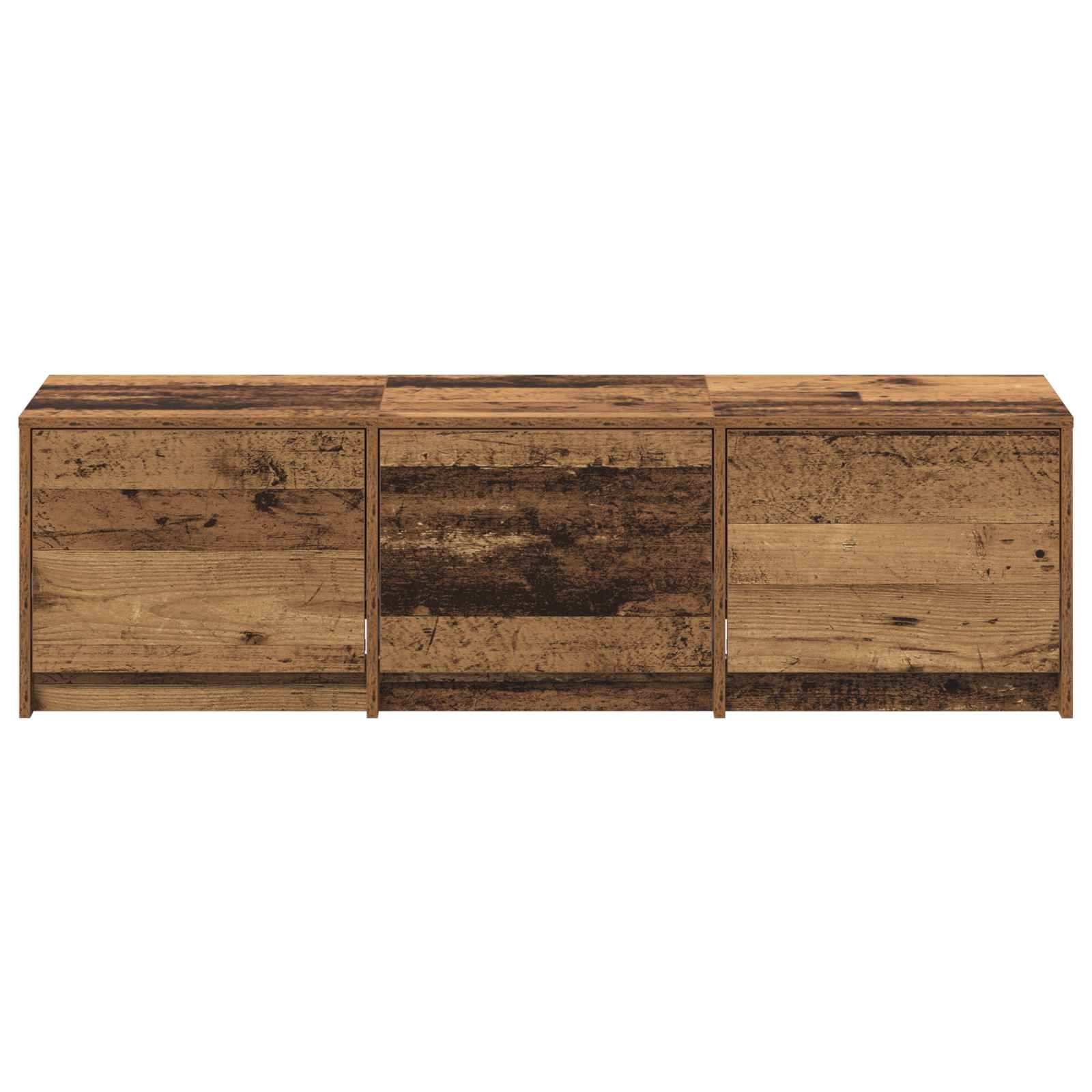 TV Cabinet with LED Old Wood 140 x 34 x 40 cm