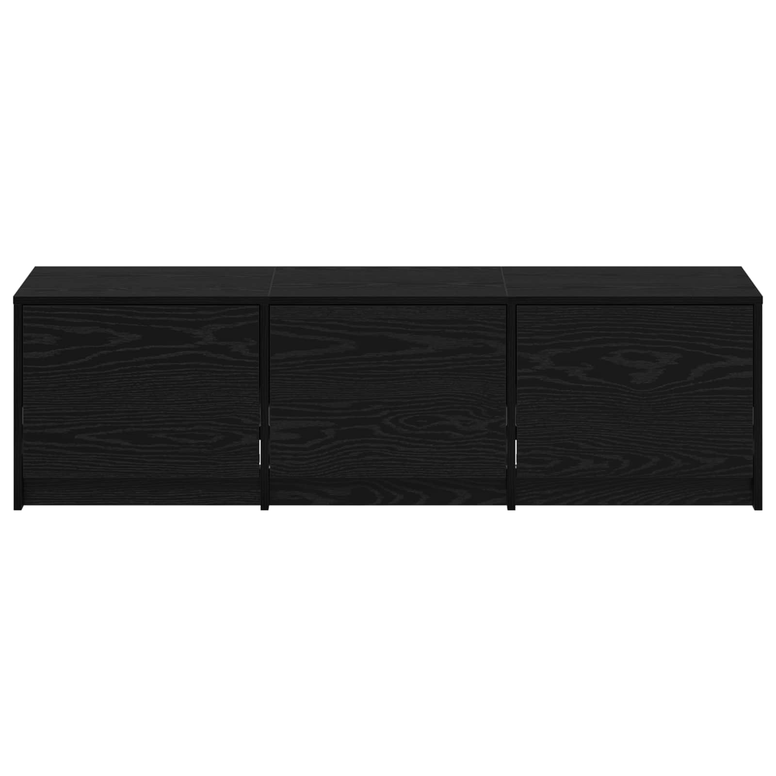 TV Cabinet with LED Black Oak 140 x 34 x 40 cm