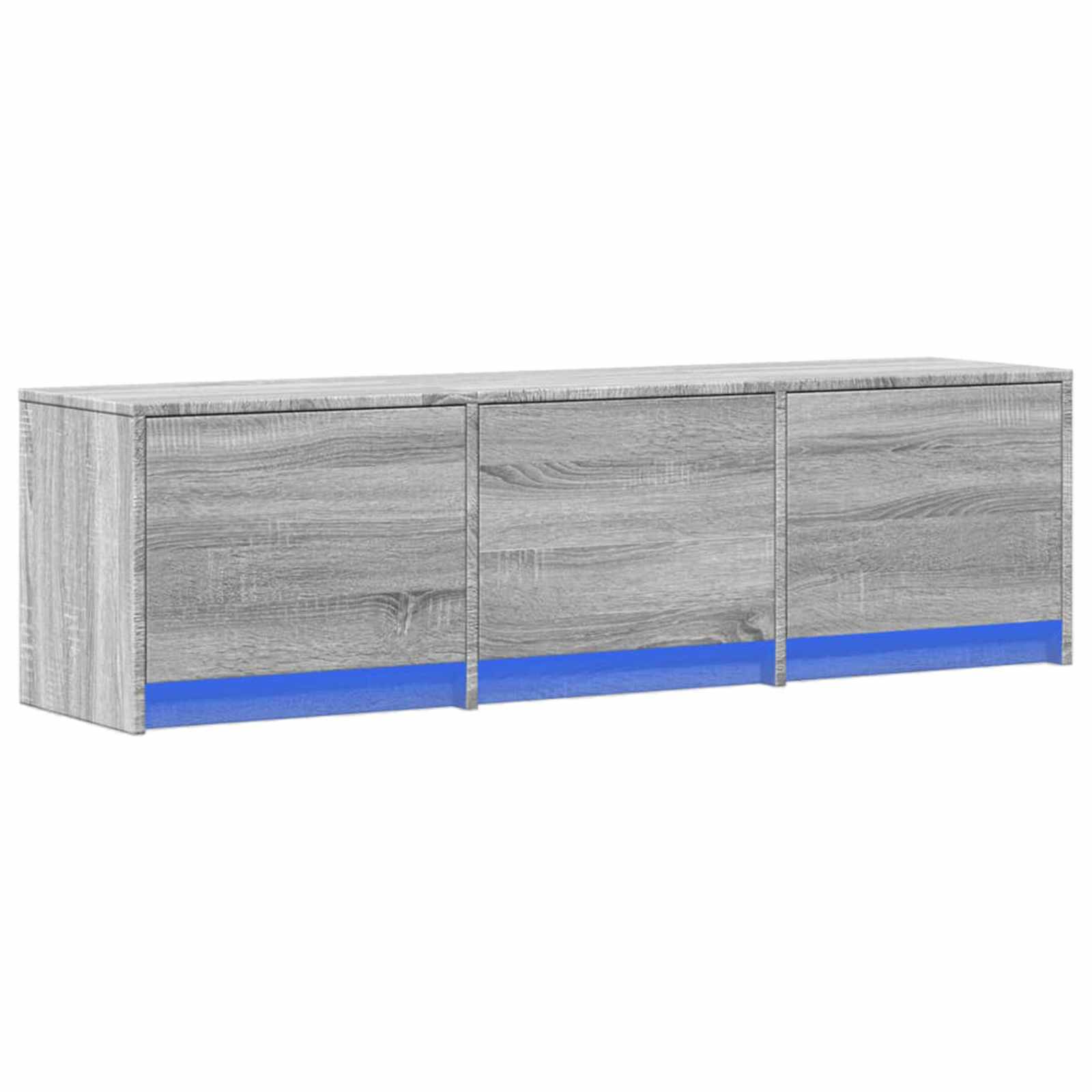 TV skapītis ar LED apgaismojumu Sonoma pelēks 140x34x40 cm