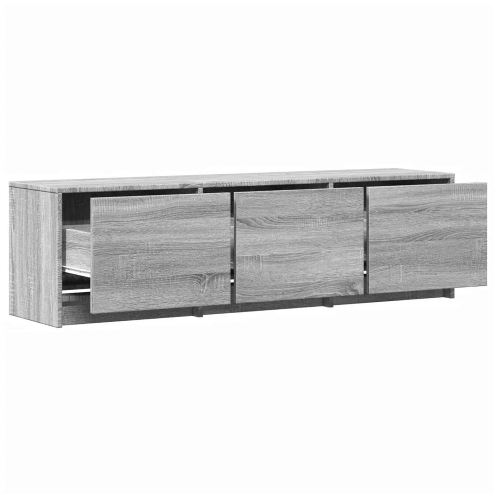 TV skapītis ar LED apgaismojumu Sonoma pelēks 140x34x40 cm