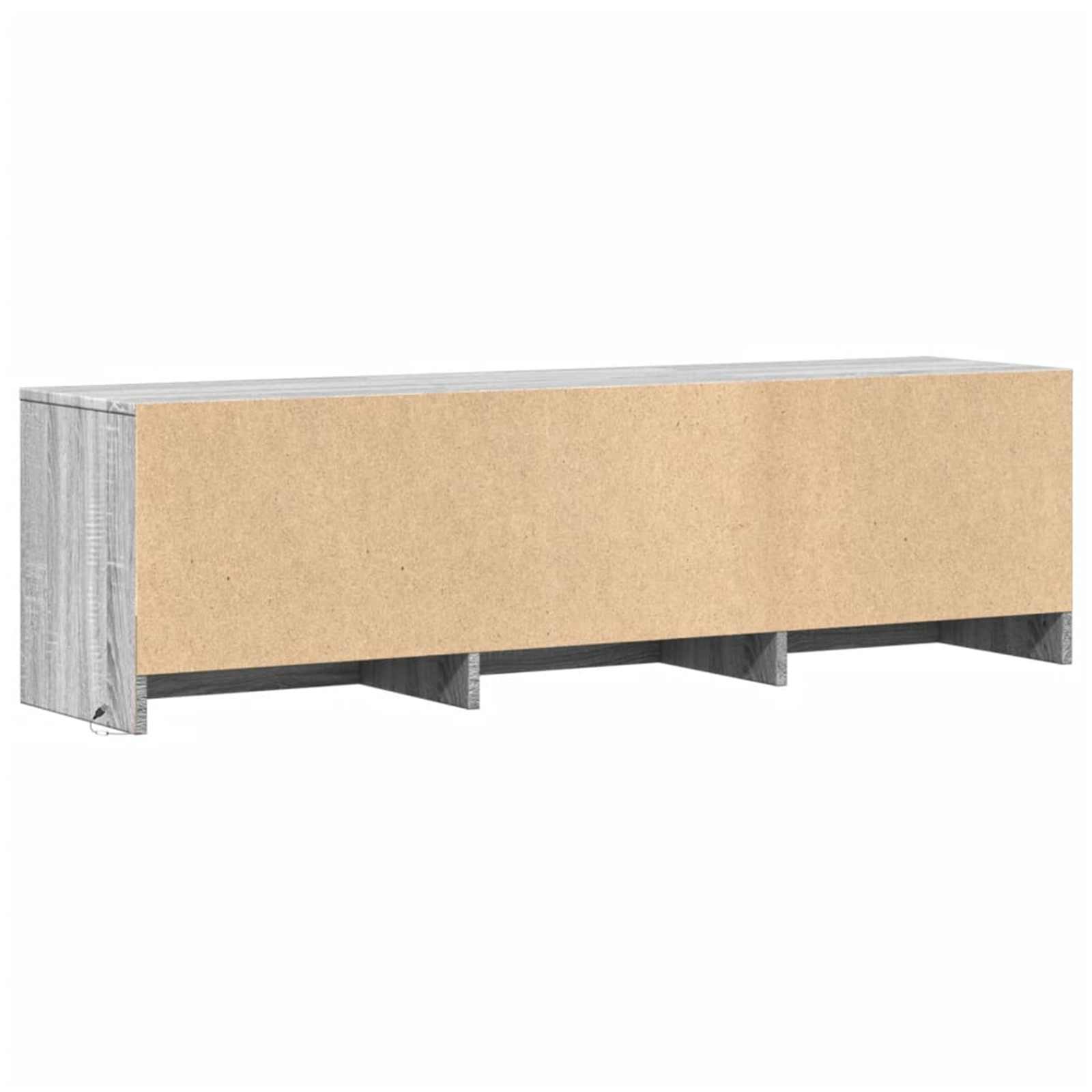 TV skapītis ar LED apgaismojumu Sonoma pelēks 140x34x40 cm