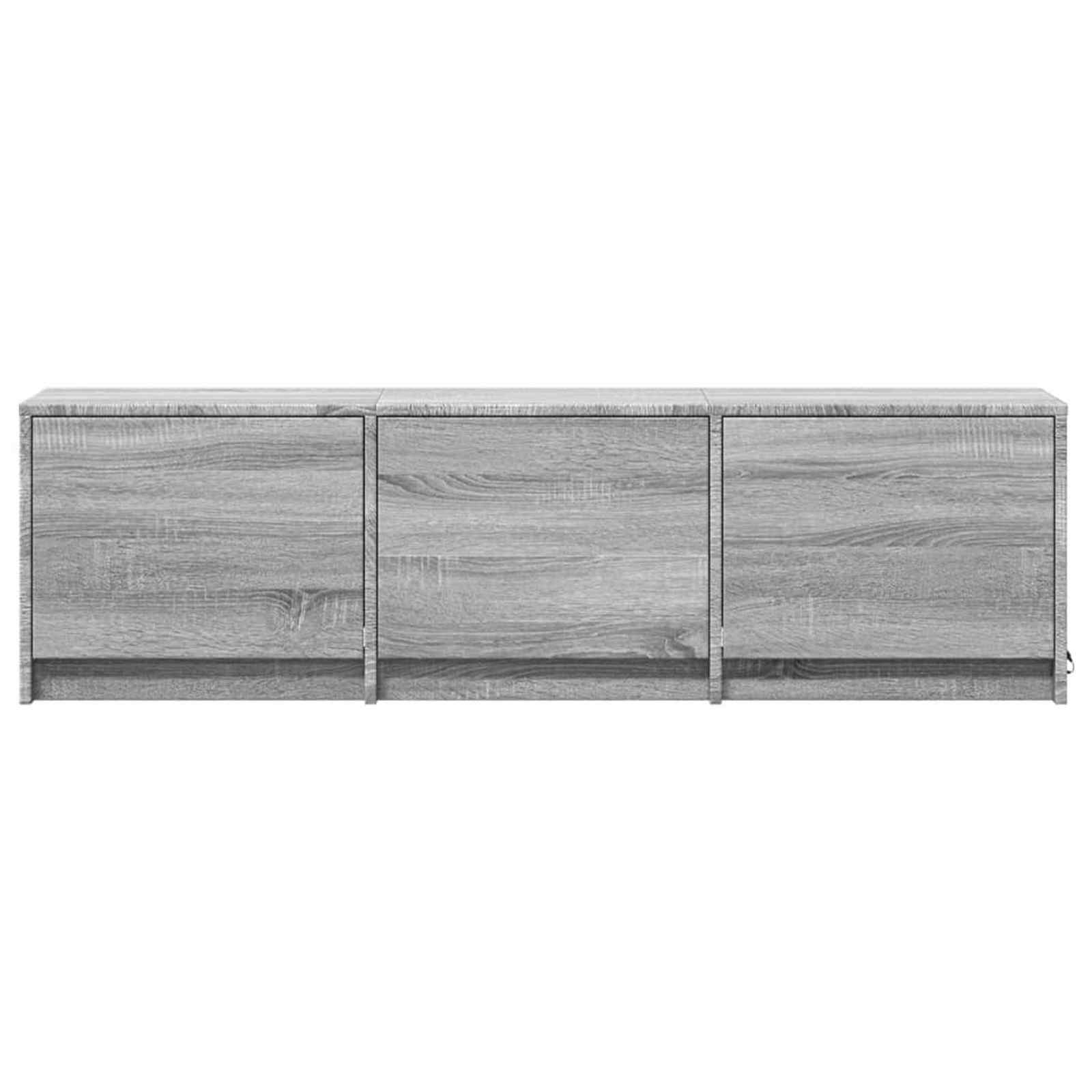 TV skapītis ar LED apgaismojumu Sonoma pelēks 140x34x40 cm