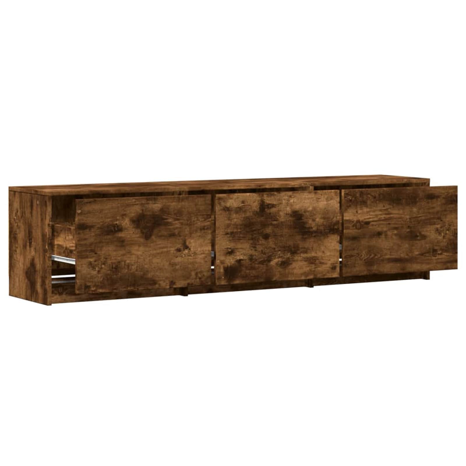 TV Cabinet with LED Smoked oak 165 x 34 x 40 cm