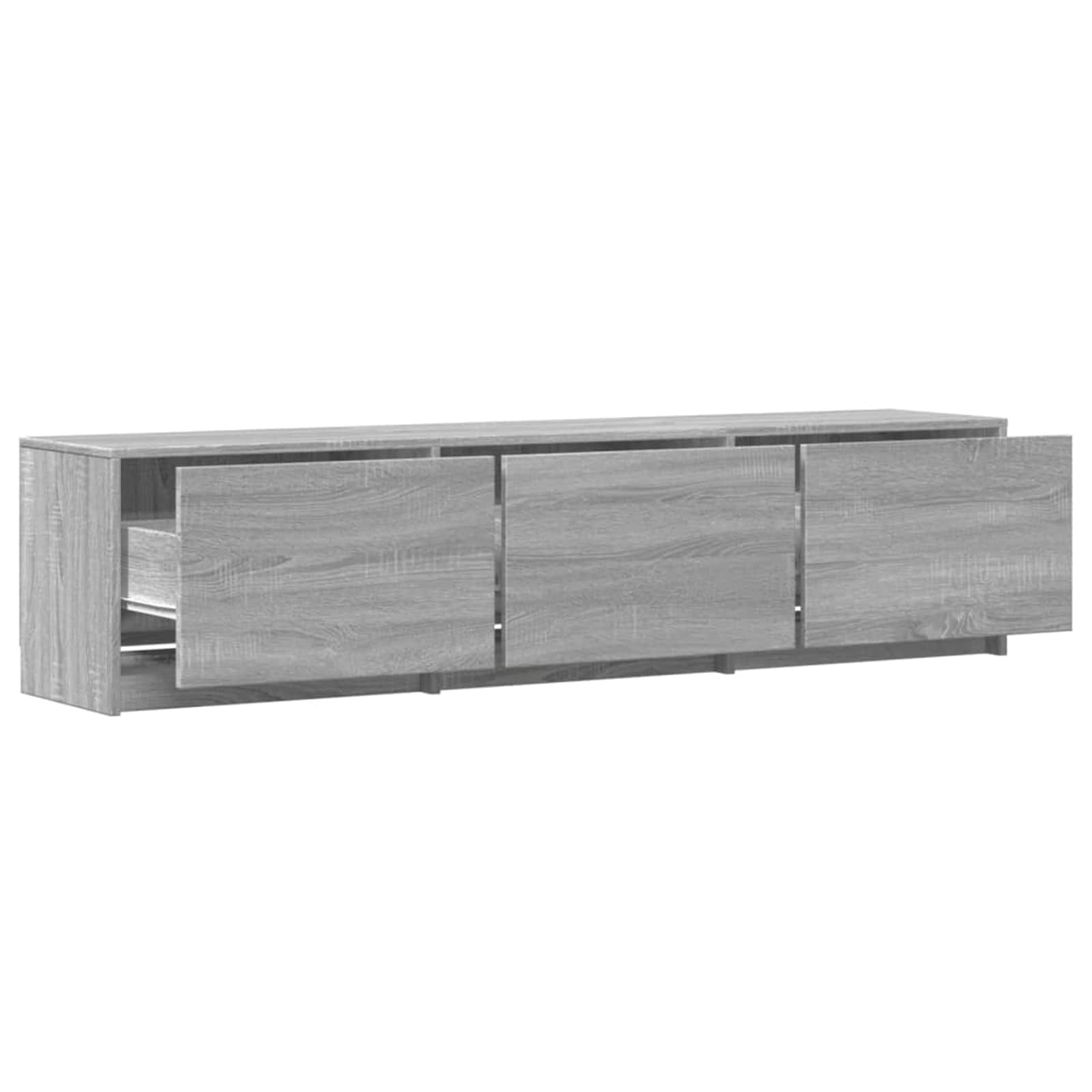 Televizoriaus spintelė su LED Pilkas Sonoma 165 x 34 x 40 cm