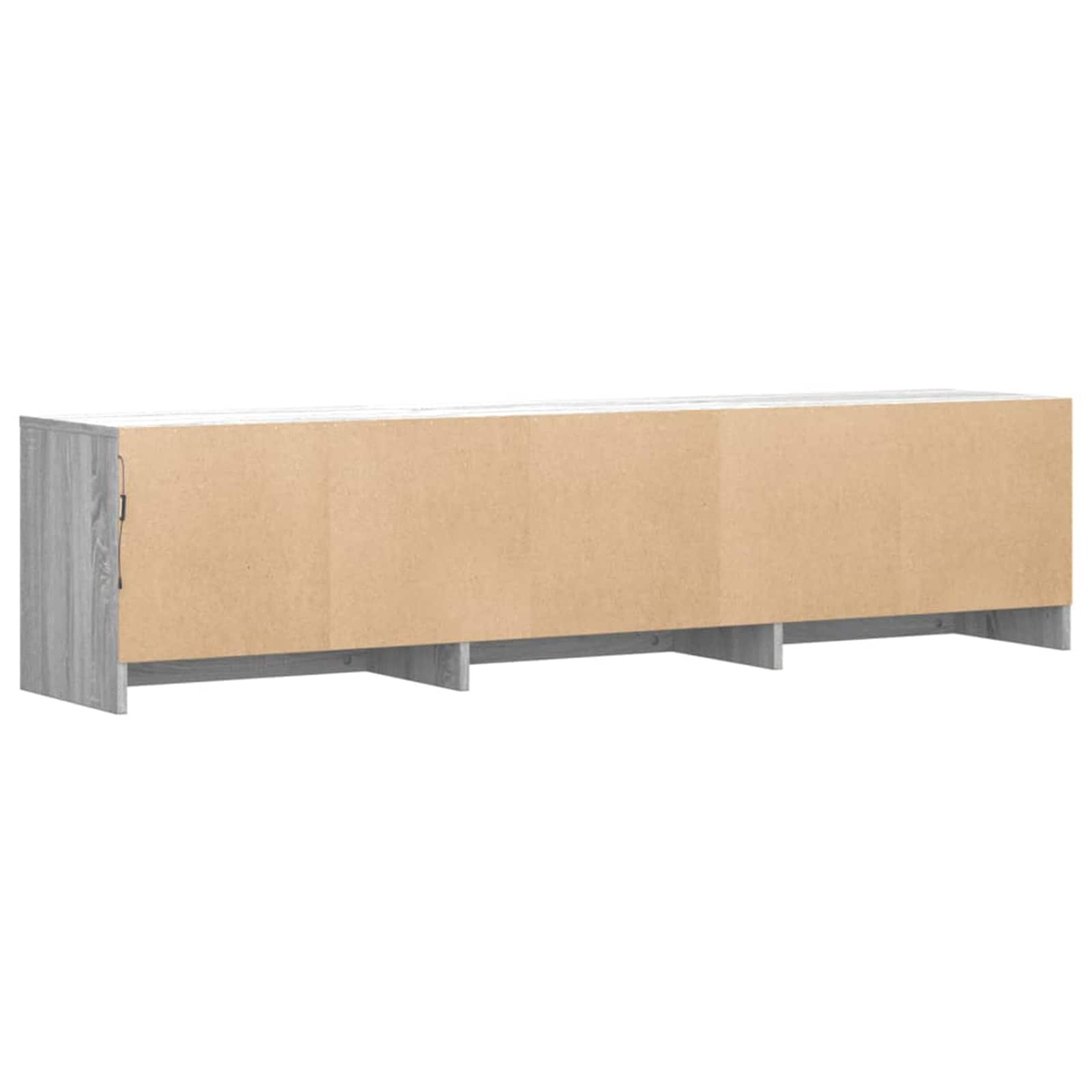 Televizoriaus spintelė su LED Pilkas Sonoma 165 x 34 x 40 cm