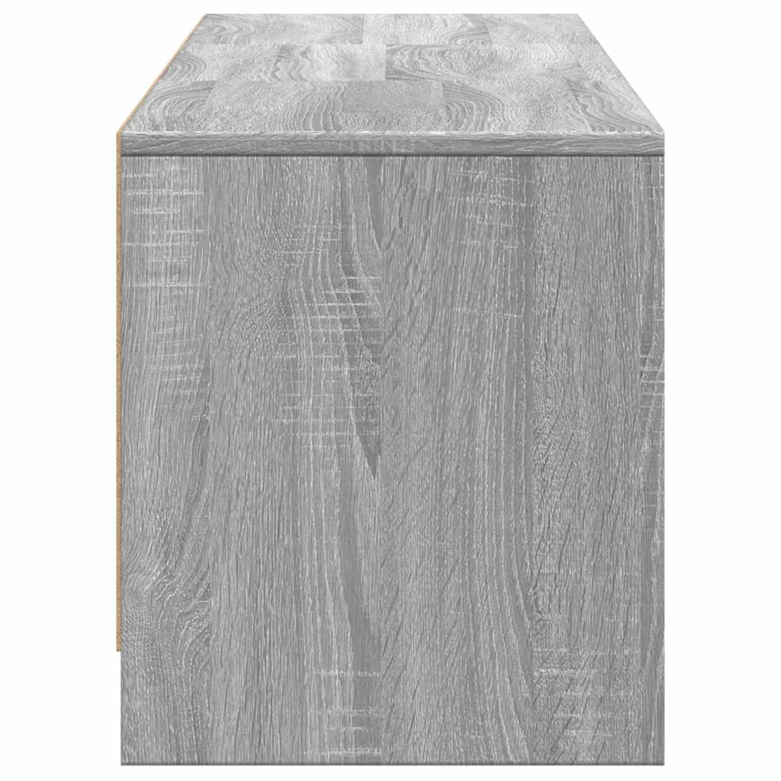 Televizoriaus spintelė su LED Pilkas Sonoma 165 x 34 x 40 cm