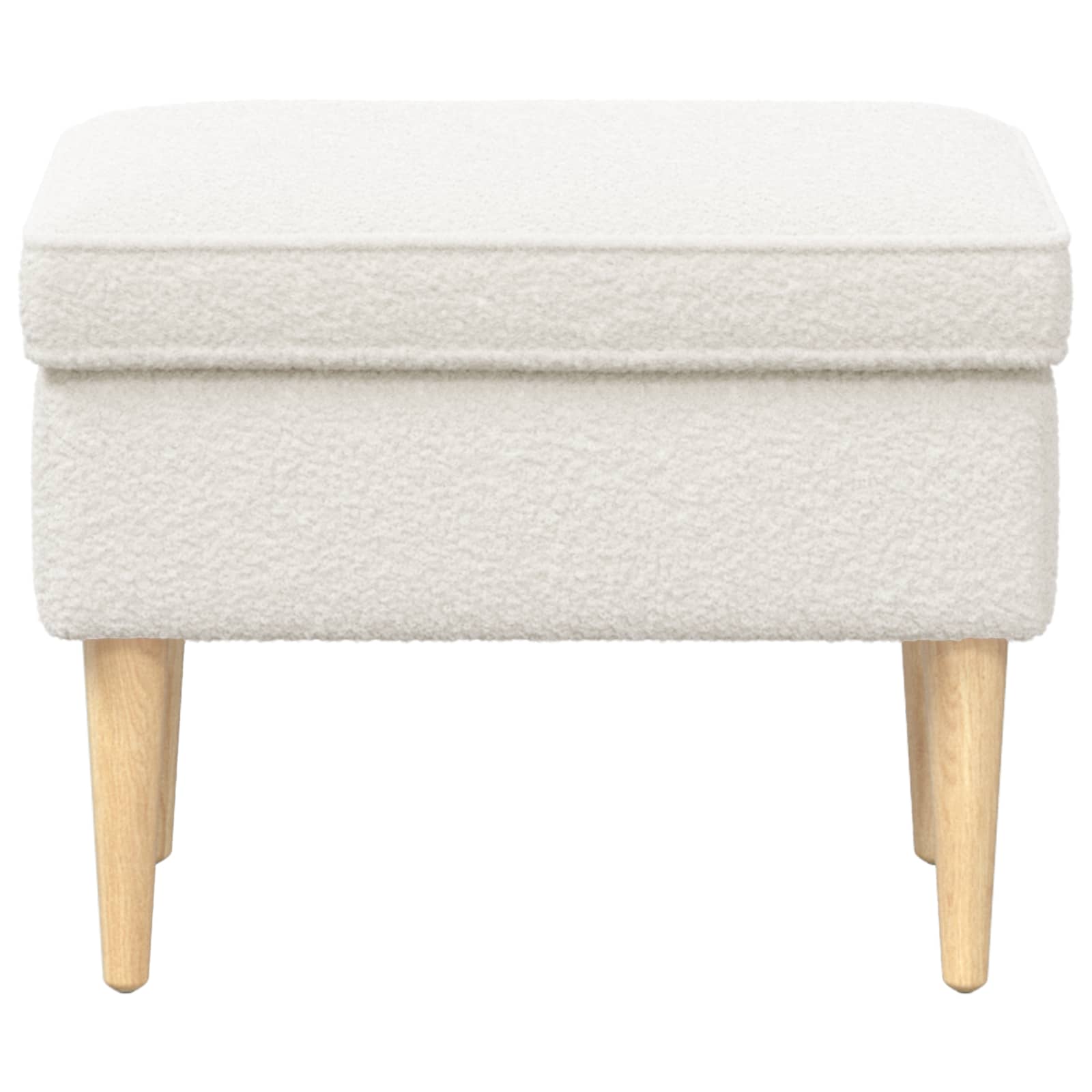 Pėdų staliukas Kreminė 55 x 35 x 41 cm Bouclé