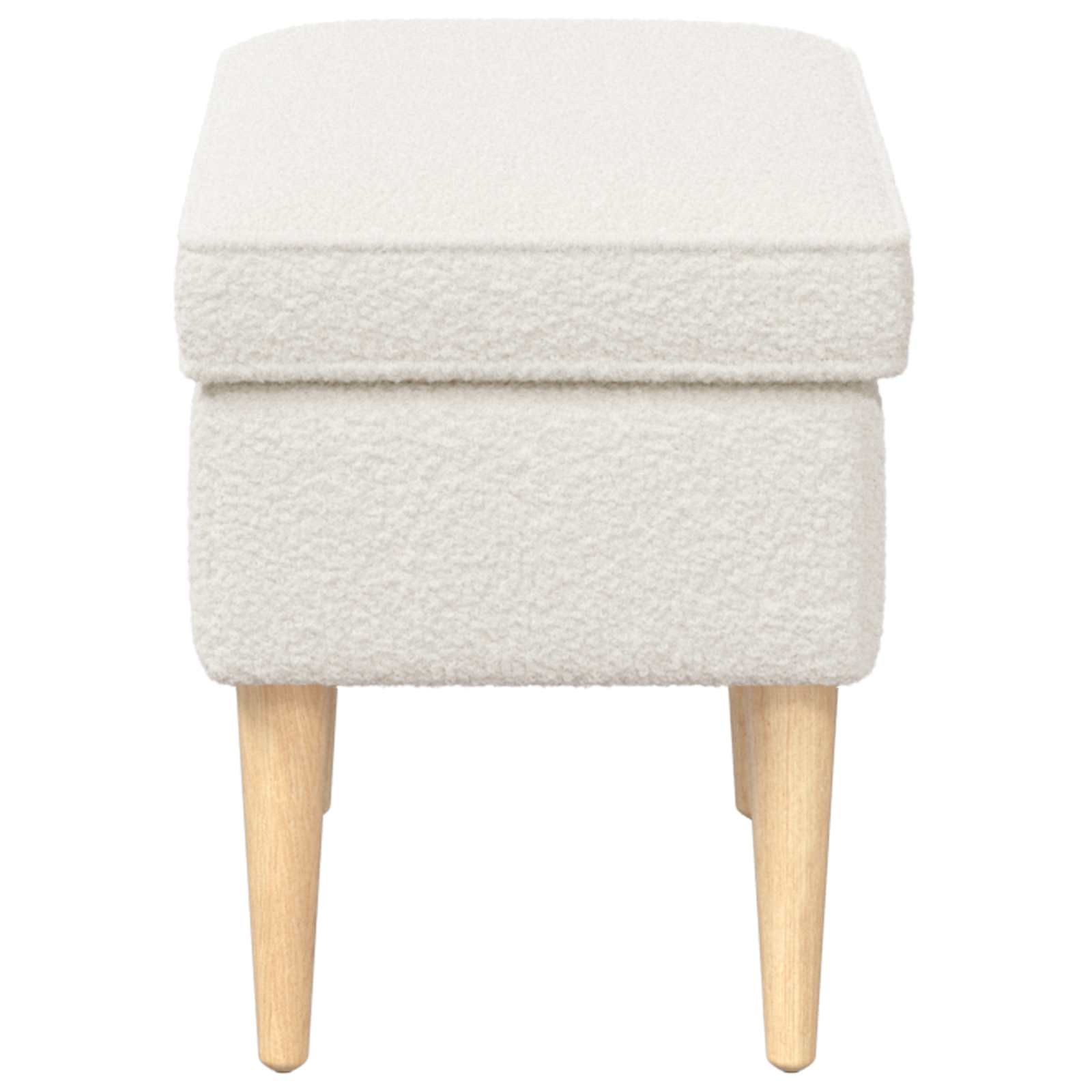 Pėdų staliukas Kreminė 55 x 35 x 41 cm Bouclé