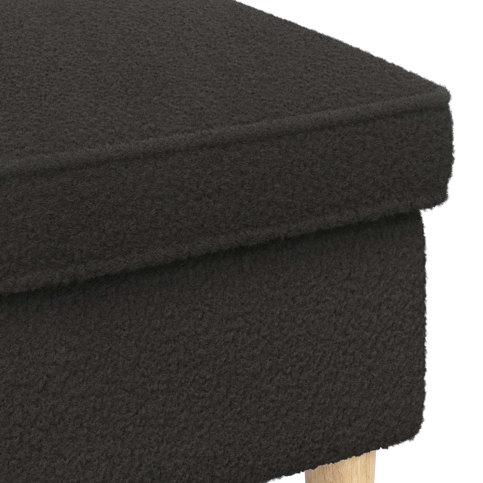 Pėdų staliukas Juoda 55 x 35 x 41 cm Bouclé