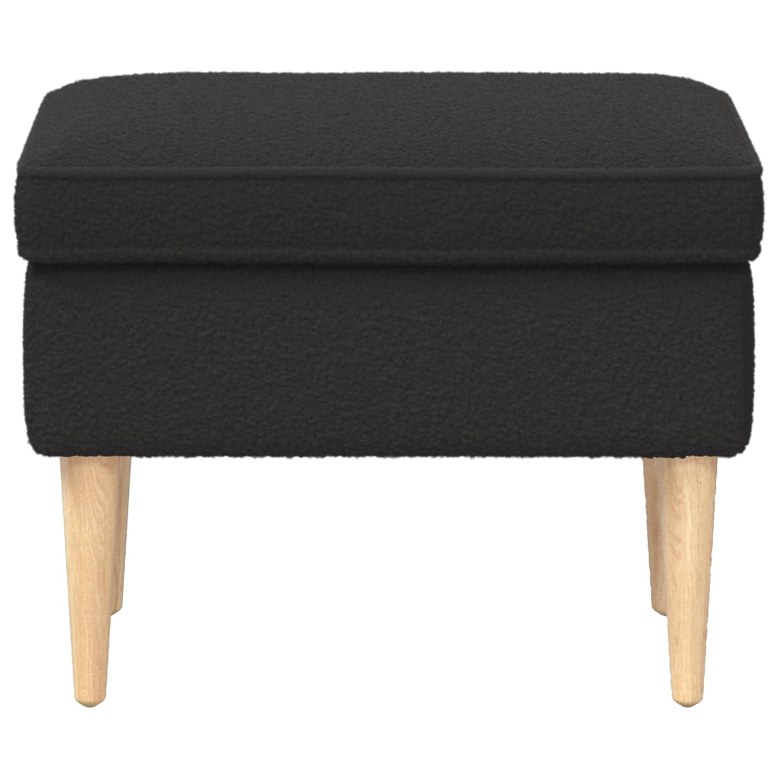 Pėdų staliukas Juoda 55 x 35 x 41 cm Bouclé