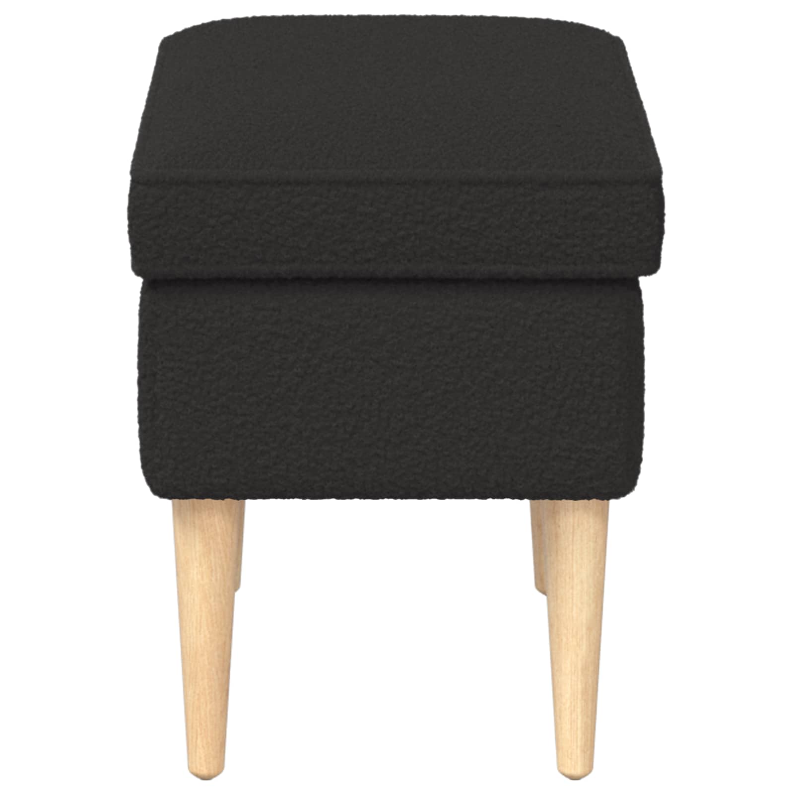 Pėdų staliukas Juoda 55 x 35 x 41 cm Bouclé
