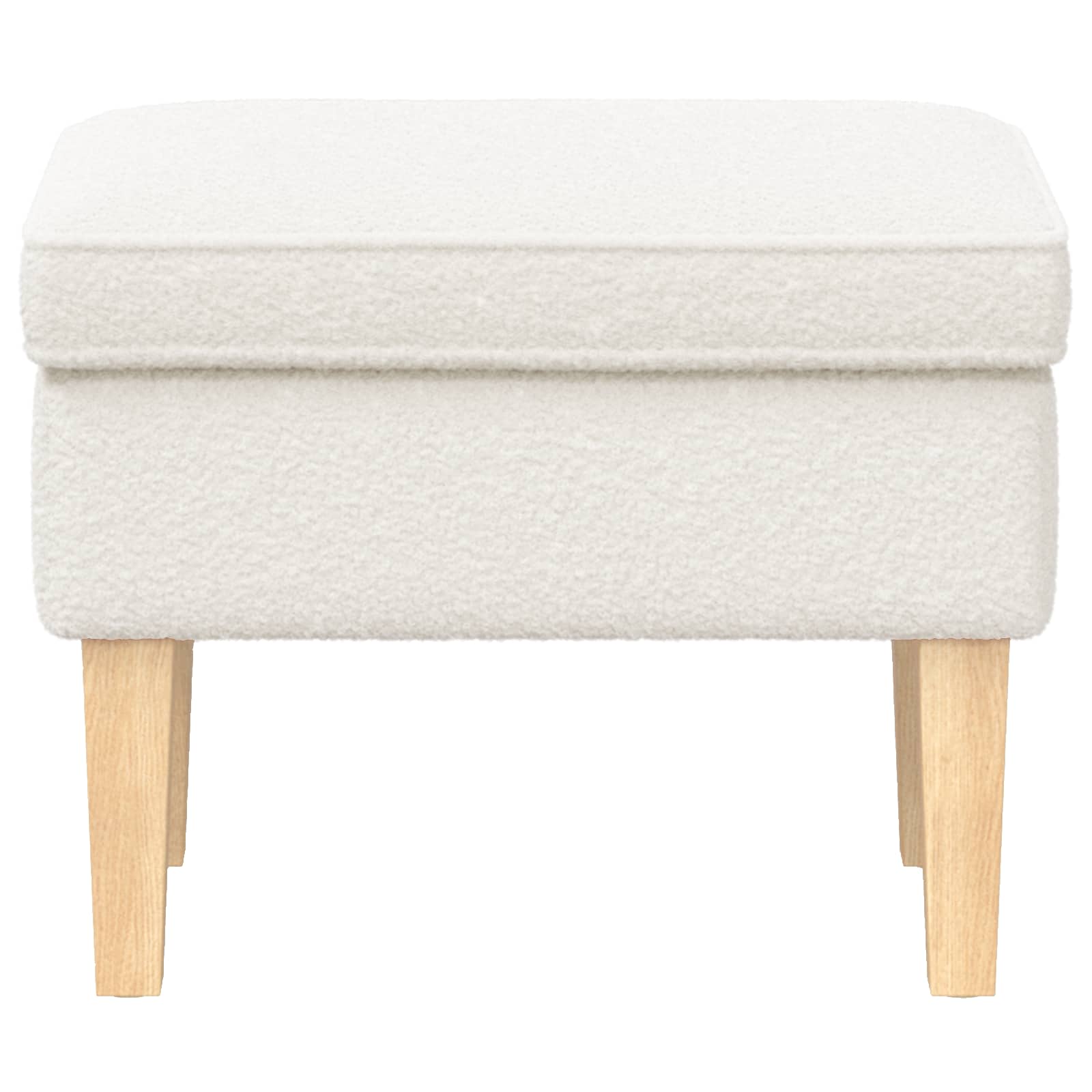 Pėdų staliukas Kreminė 55 x 35 x 41 cm Bouclé