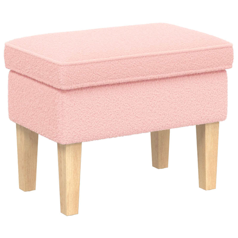 Pėdų staliukas Rožinė 55 x 35 x 41 cm Bouclé