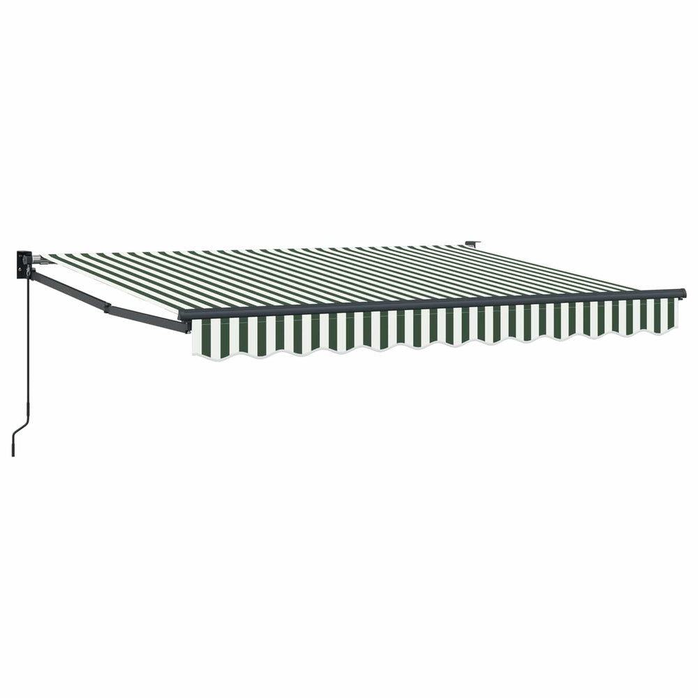 Ištraukiama markizė Žalia ir balta 3,5 x 2 m