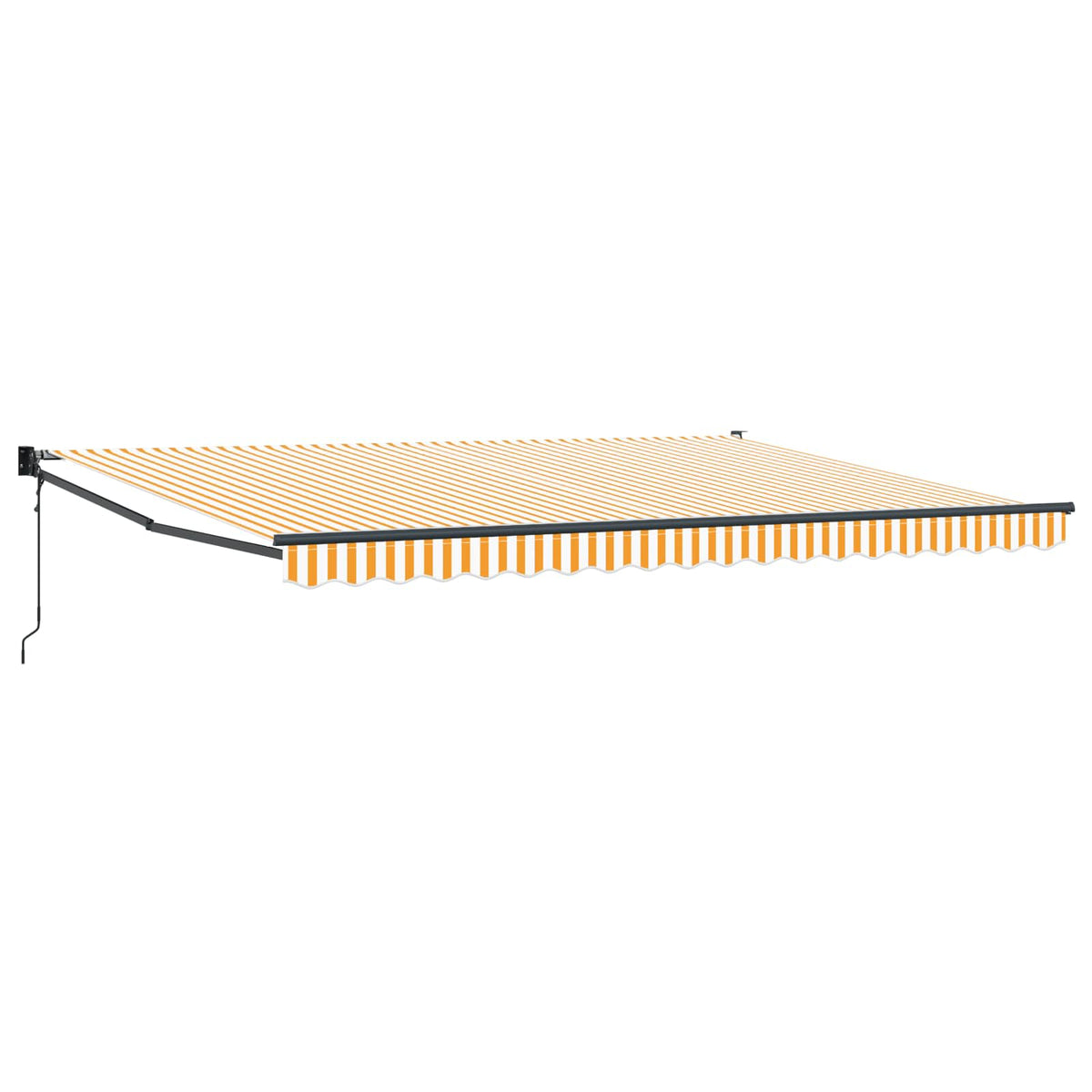 Electric Awning 4 x 2 m Geltoni ir balti dryžiai 100% Polyester
