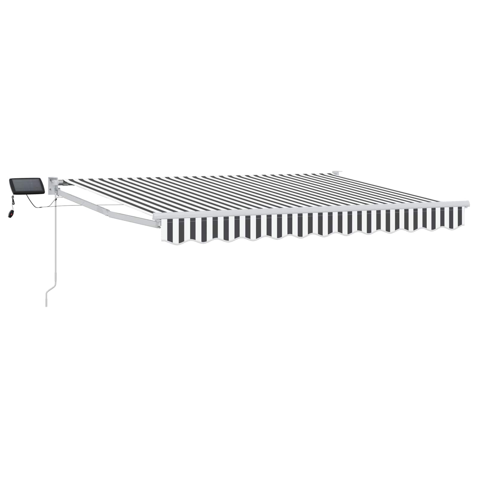Rankinė ištraukiama markizė su LED Antracito ir baltos 3 x 2 m