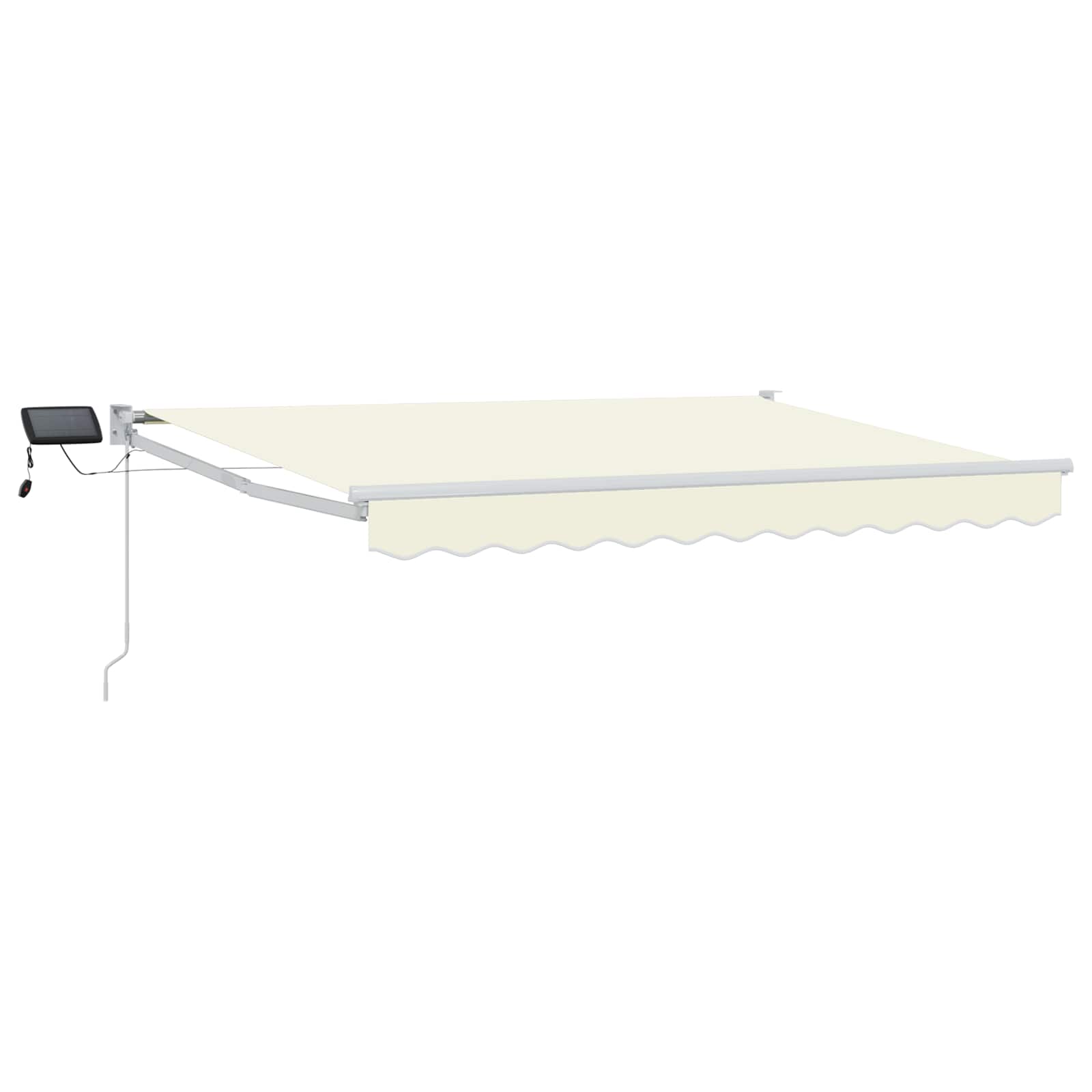 Rankinė ištraukiama markizė su LED Kremas ir balta 3,5 x 2 m