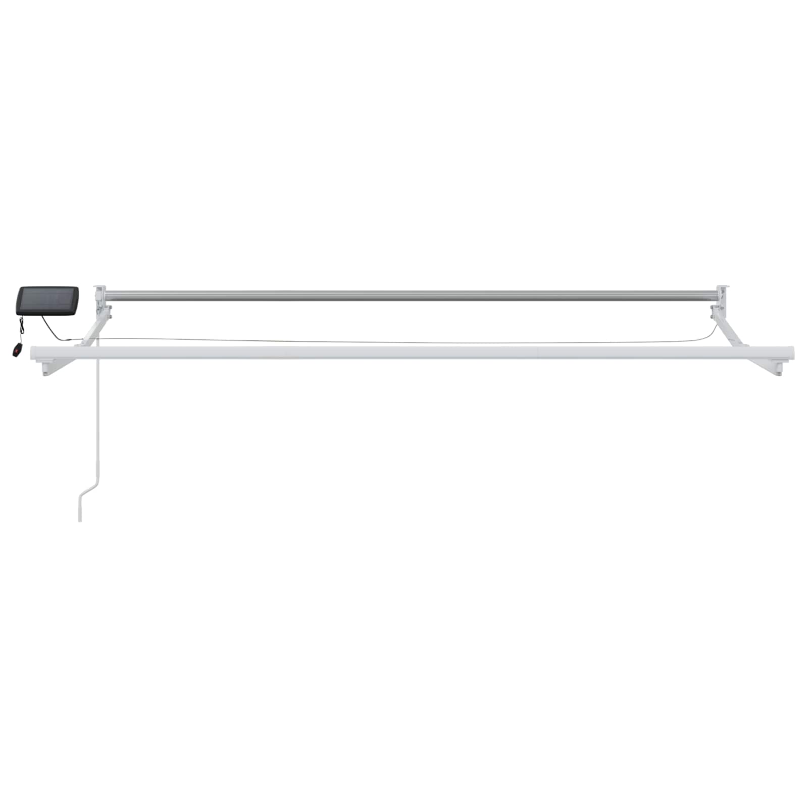 Rankinė ištraukiama markizė su LED Bežinė ir balta 3,5 x 2 m