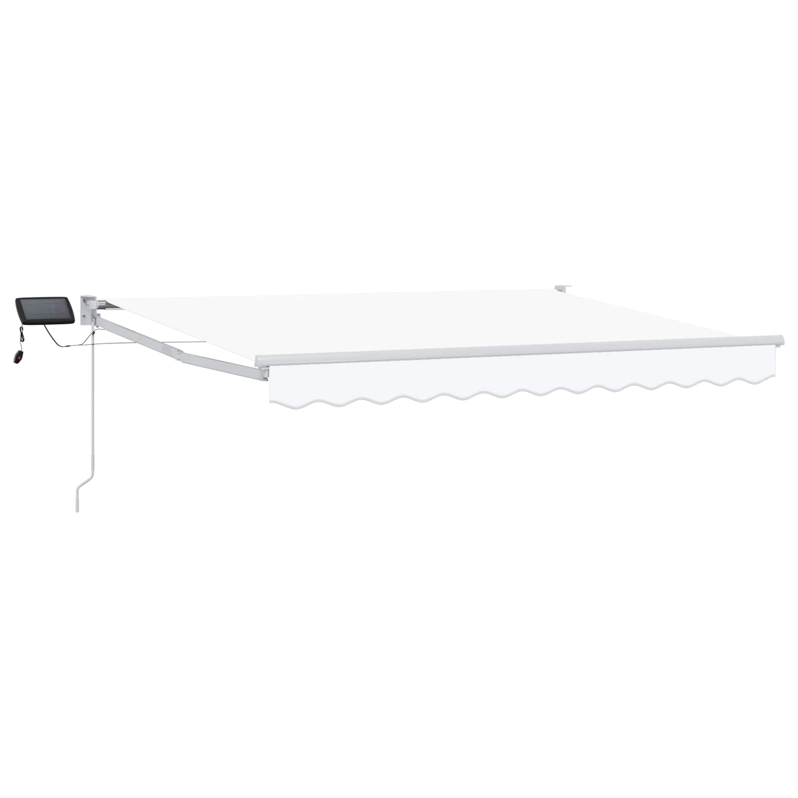 Manuāli izvelkams marķīzs ar LED balts 3,5 x 2,5 m