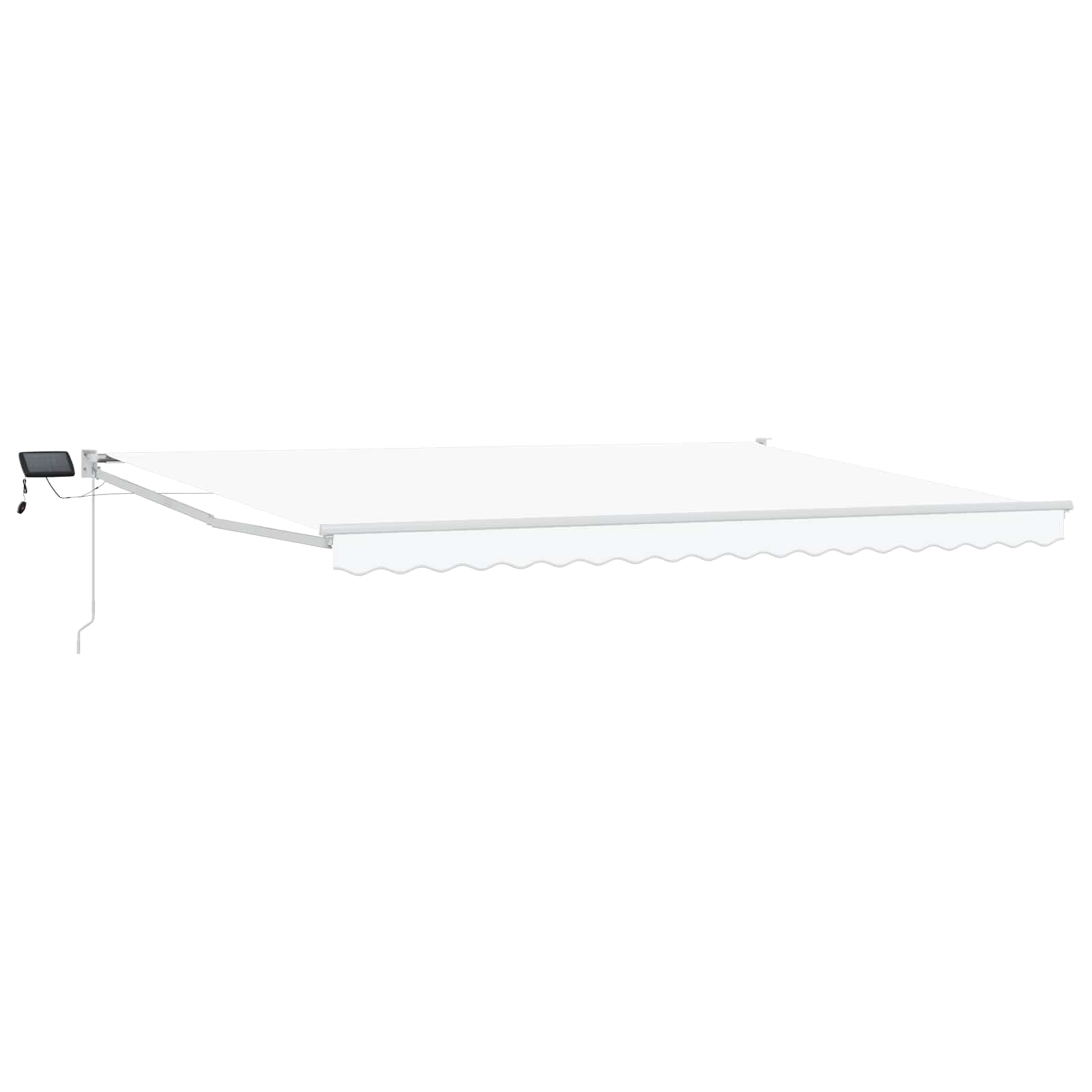 Rankinė ištraukiama markizė su LED Baltas 5 x 3 m